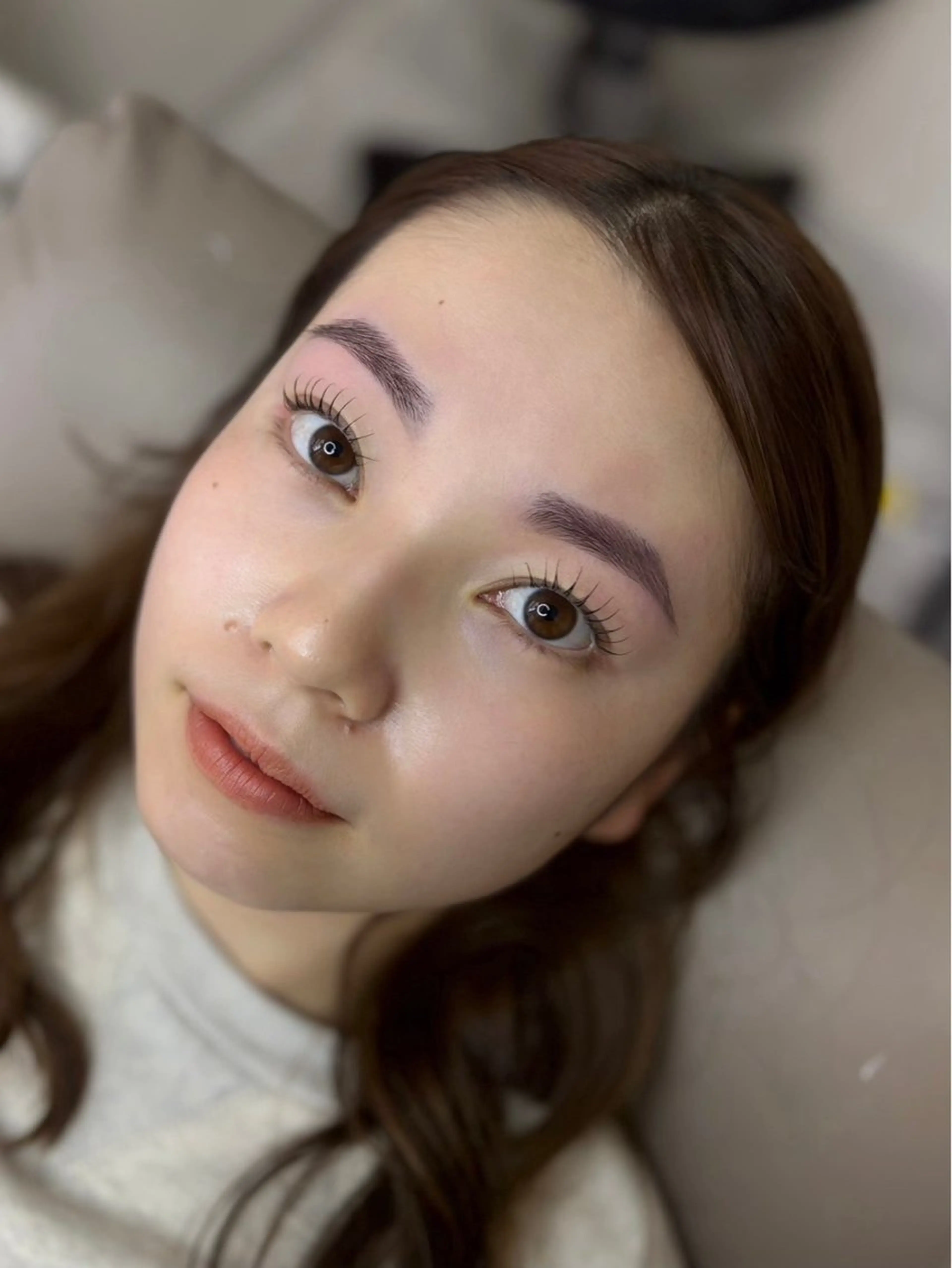 アイブロウ 髪質改善カラー/ 結べるレイヤー/文野のヘアスタイル