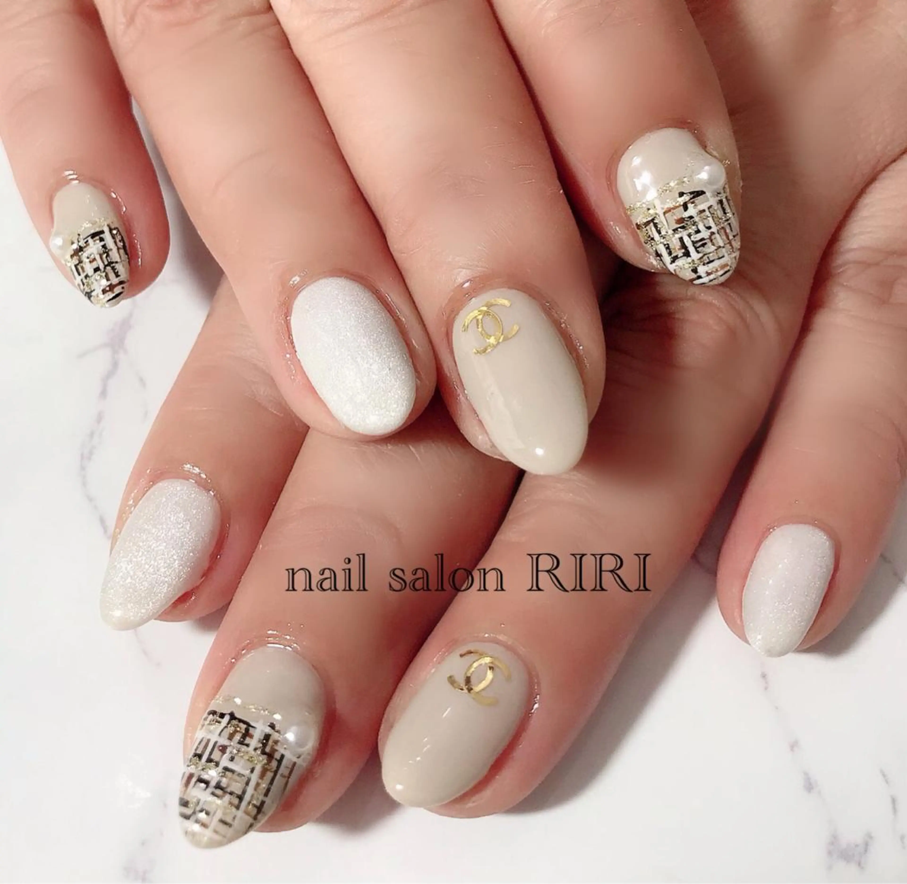 ネイル マグネットネイル ツイードネイル private  nail  salon RIRI所属・RIRI リリのネイルデザイン