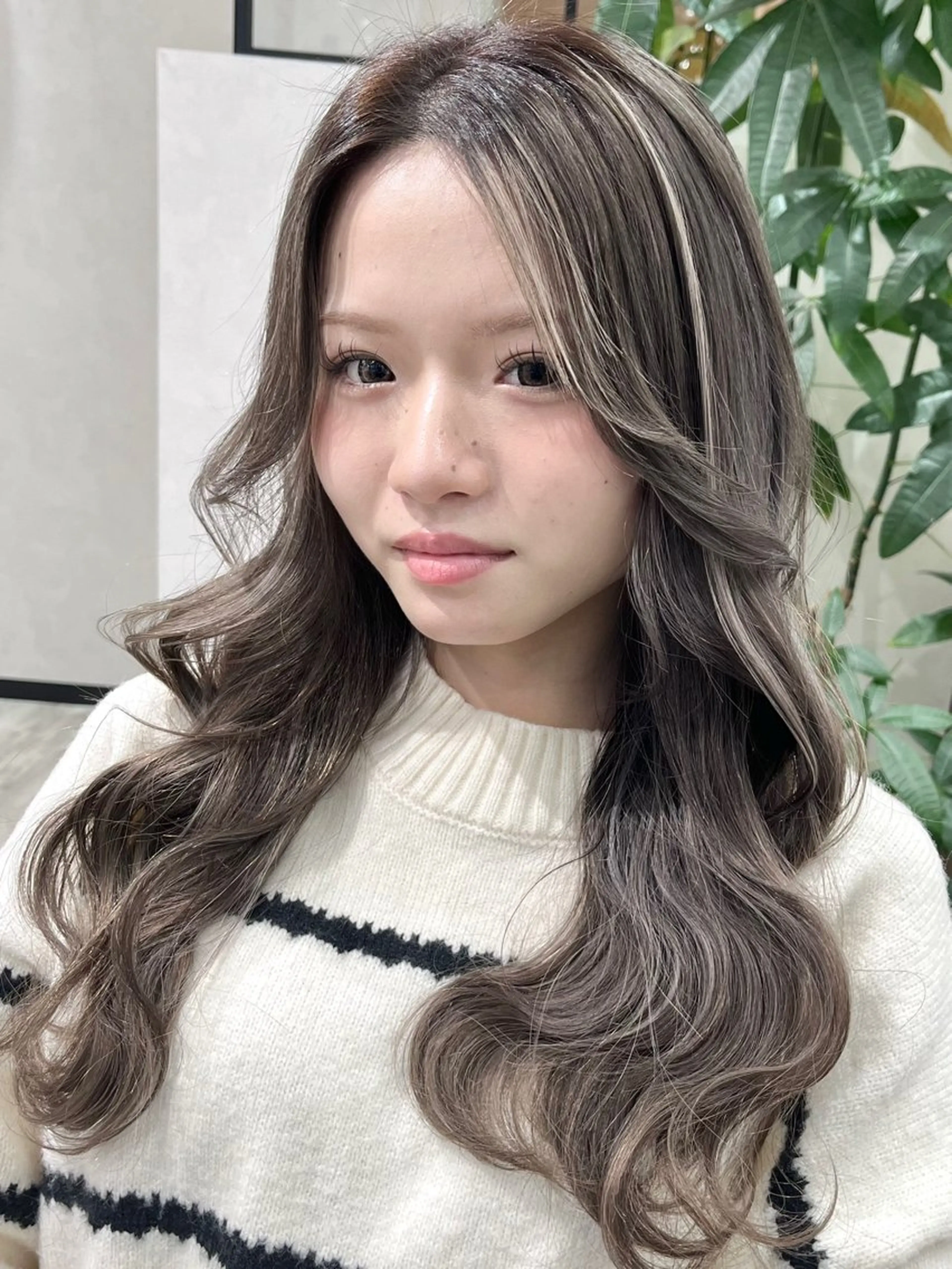 ロング カラー ヘアアレンジ ハイライトカラー ハイライト Belle hair Design青野大貴のヘアスタイル