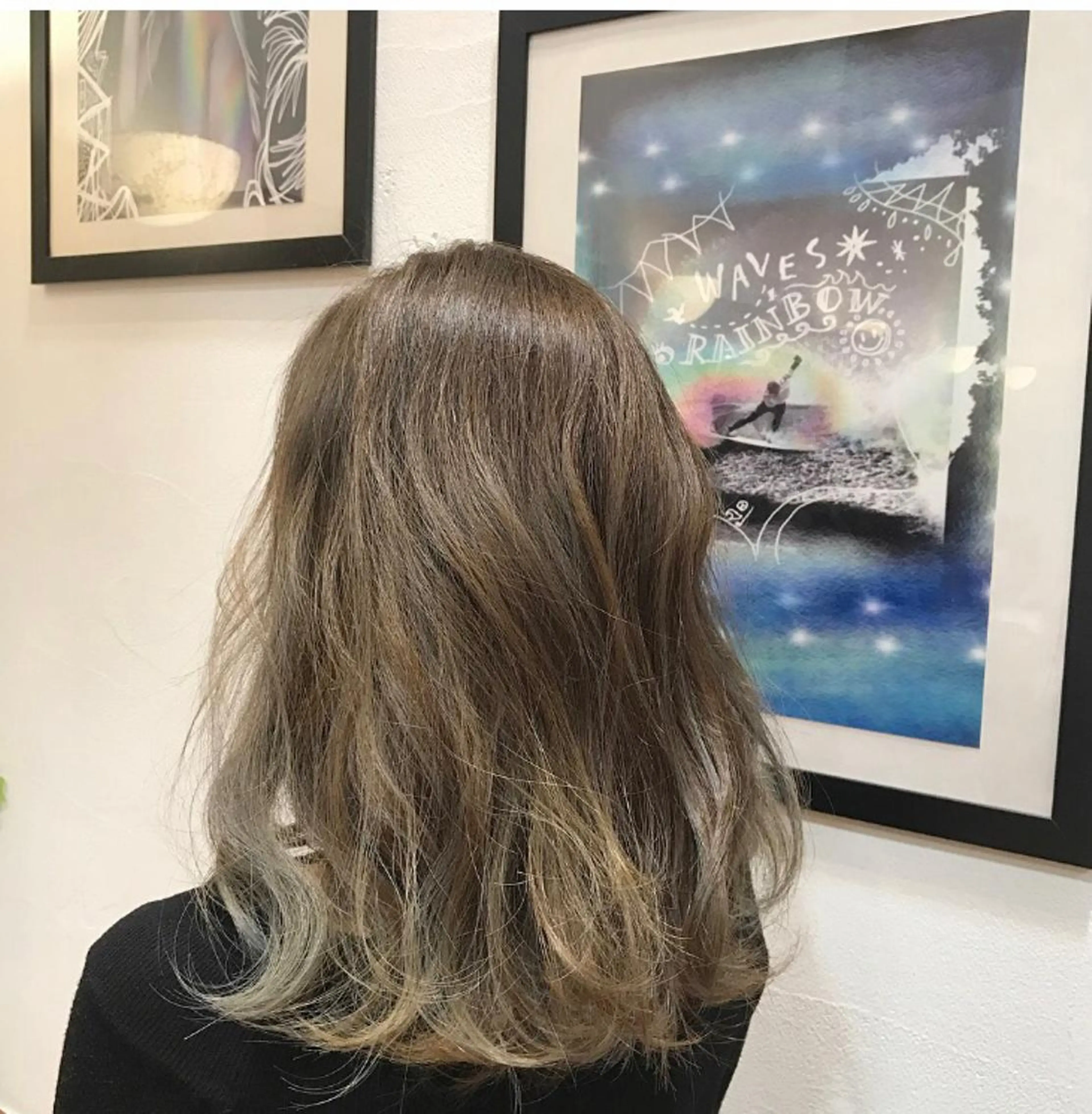 ミディアム カラー ベージュカラー ハイライトカラー ハイライト メンズカット特化柏駅 徒歩3分LOUのヘアスタイル