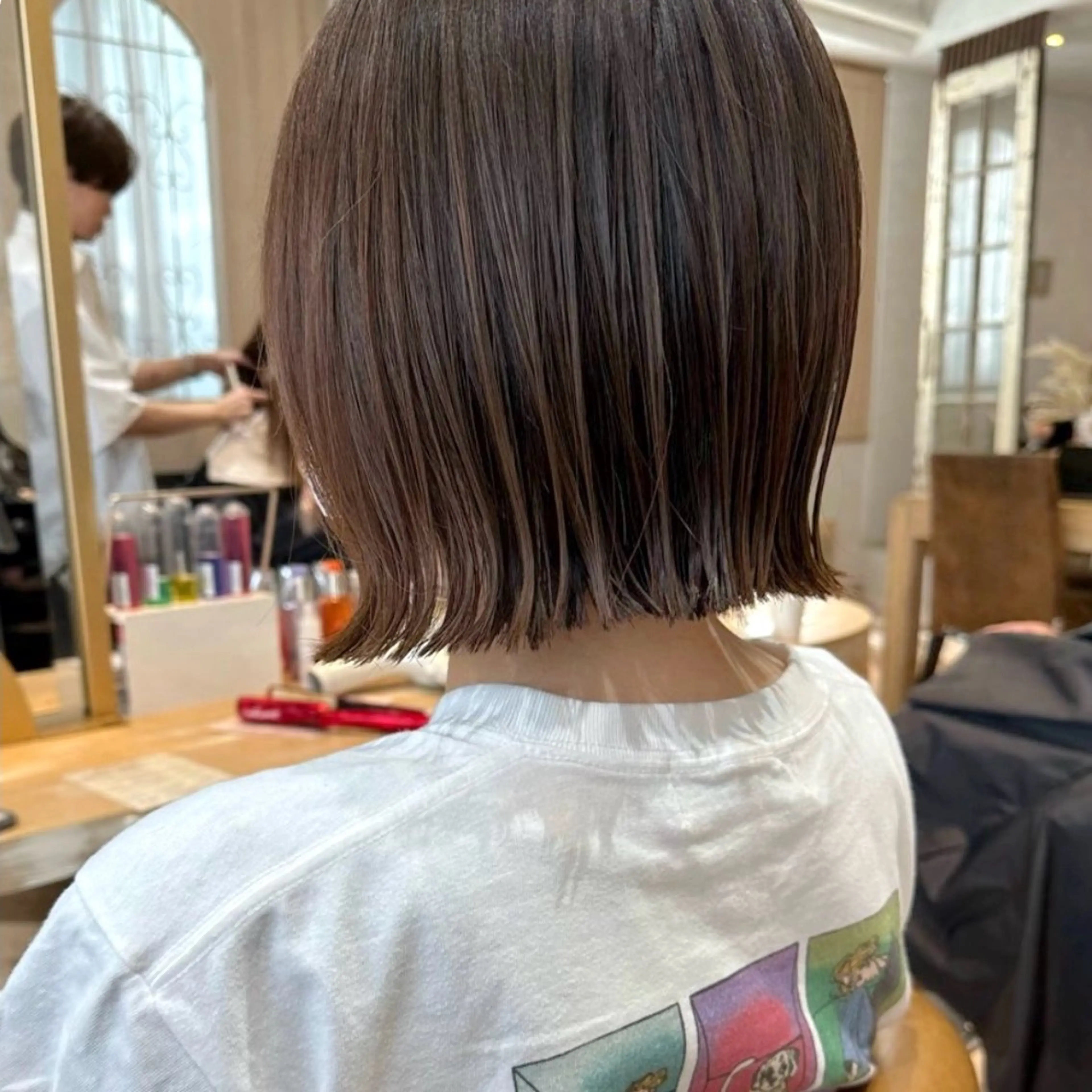 ショート カット ヘアカラー トリートメント 艶カラー/ボブ /似合わせ/田口愛那のヘアスタイル