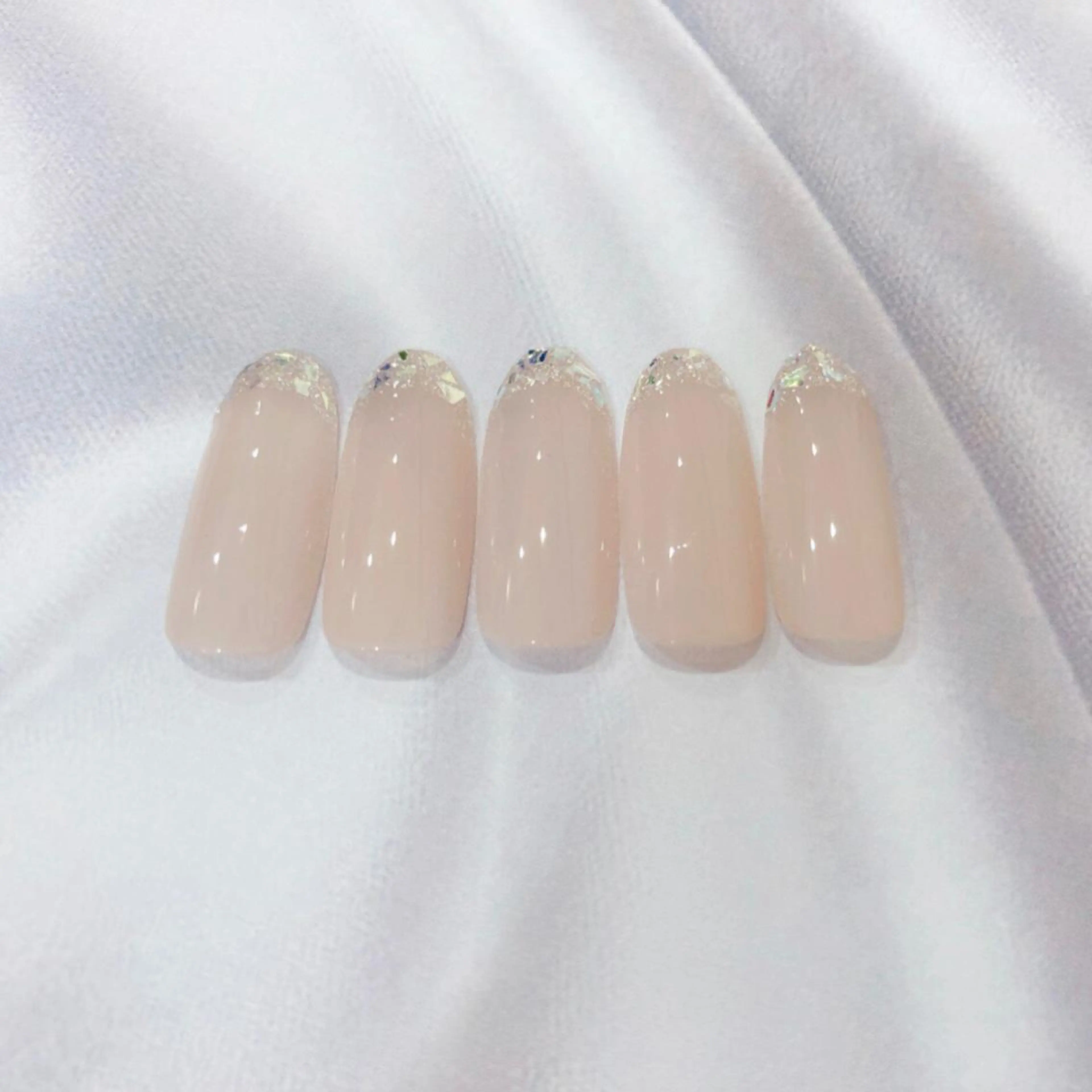 ネイル フレンチネイル ガラスフレンチ オフィスネイル シンプルネイル ハンドネイル 酒井 美由紀のネイルデザイン