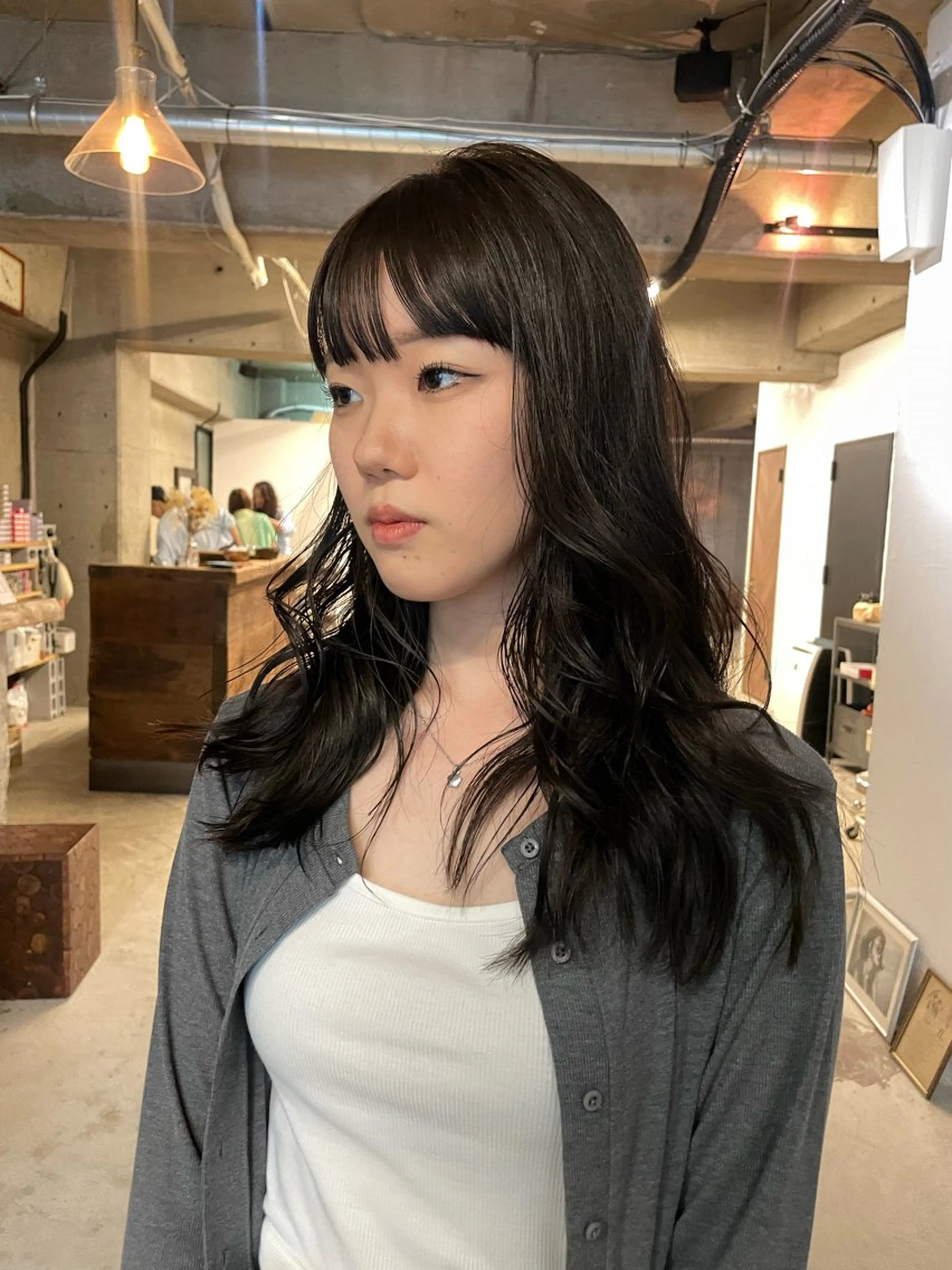 セミロング カラー パーマ/レイヤー 岩山丈一郎のヘアスタイル