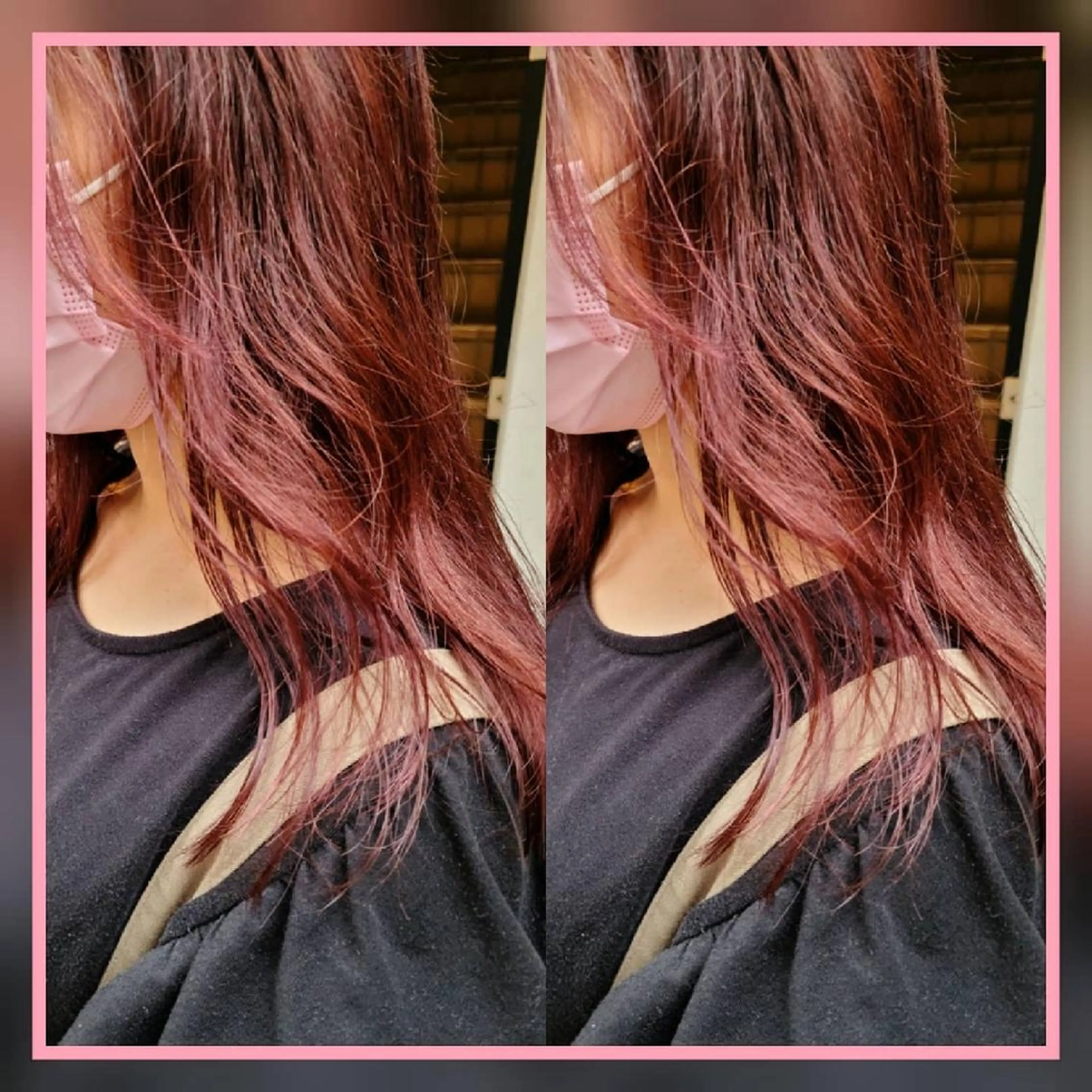 ロング カラー ベージュカラー ブリーチ ボルドーカラー インナーカラー ラベンダーカラー [Lil by  JIL BLAN]所属・田中 孝征のヘアスタイル