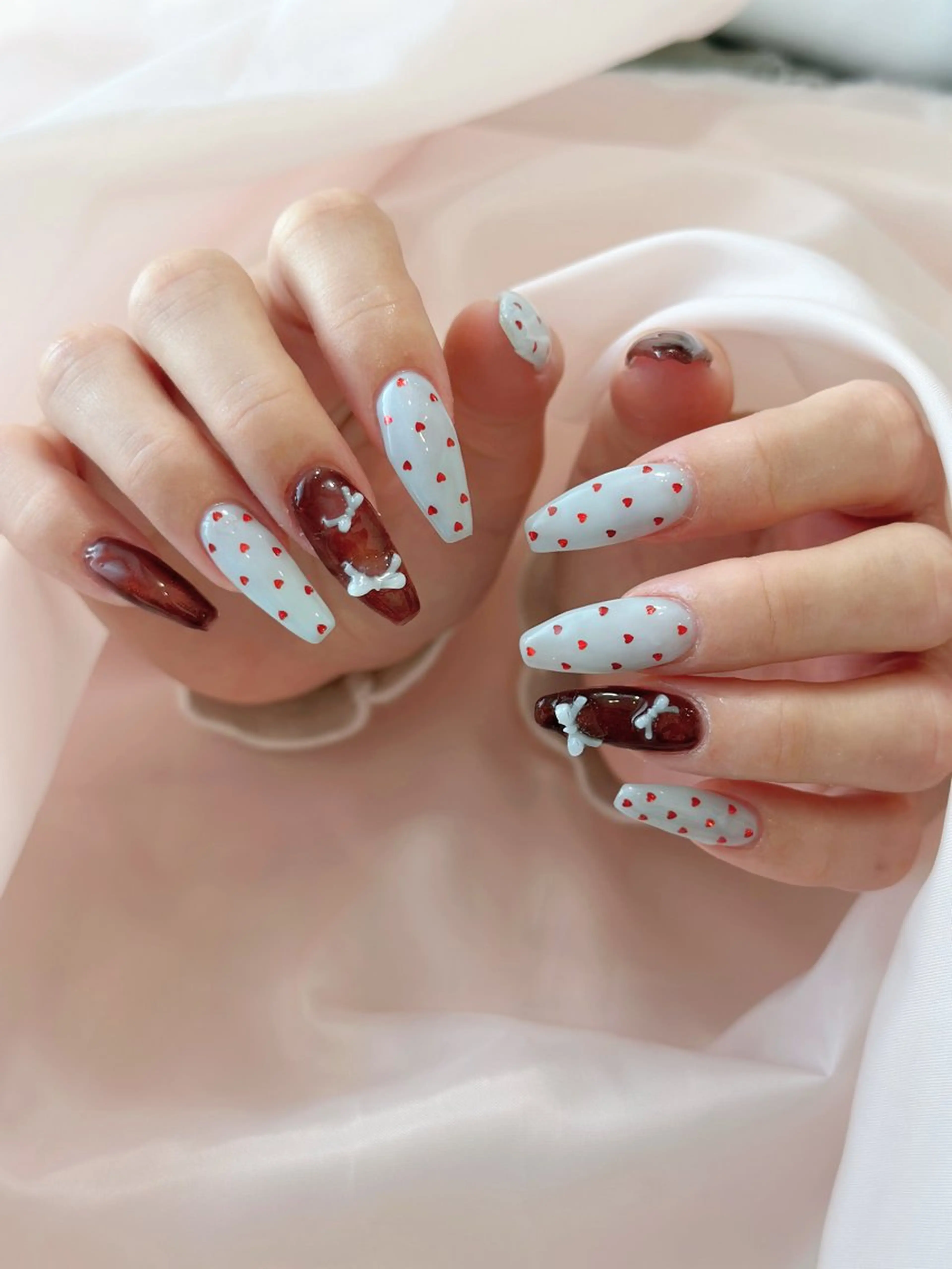 ネイル ハート バレンタイン nailsalon k所属・kawakita shinaのネイルデザイン