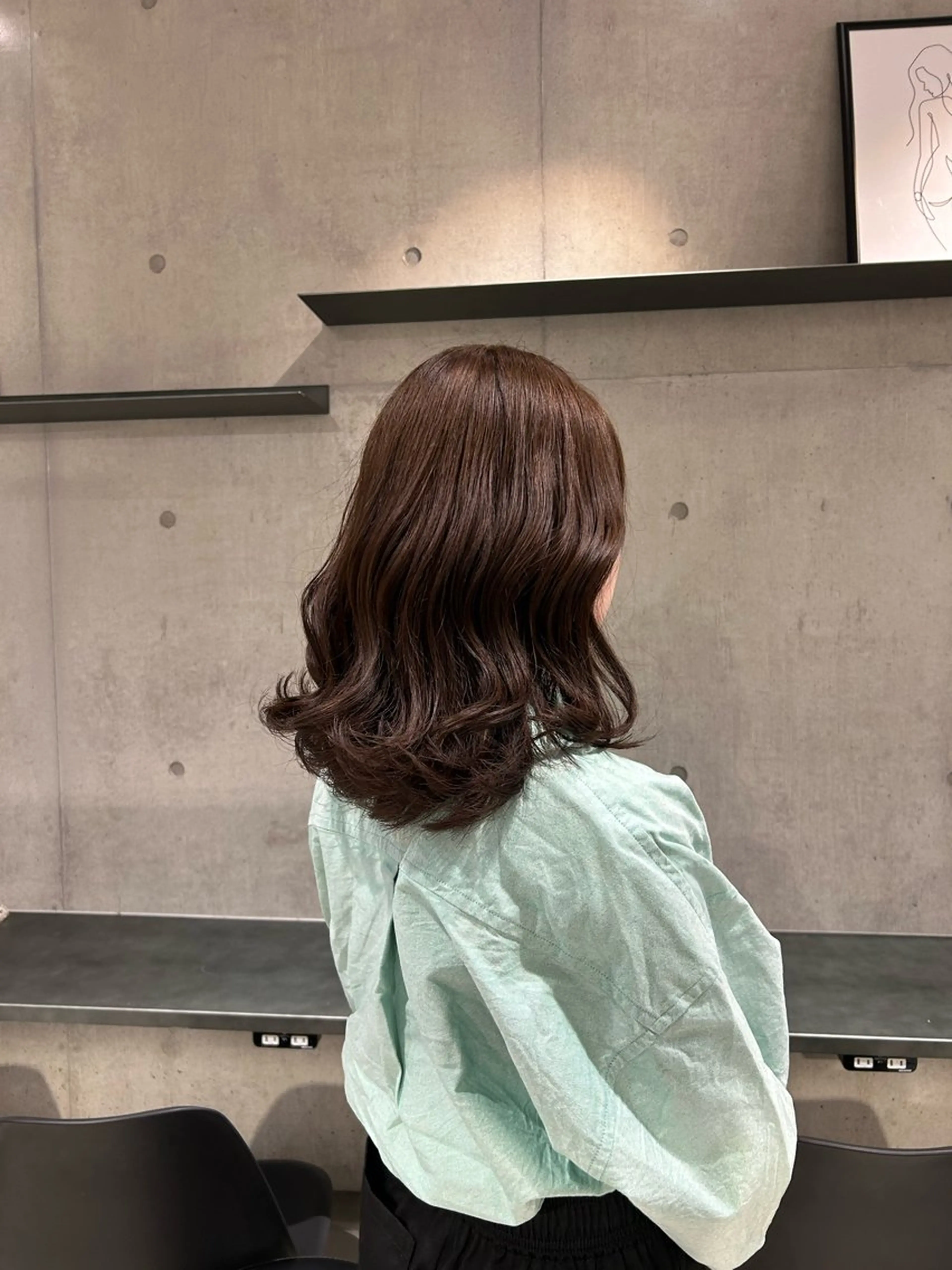 セミロング カラー ヘアアレンジ ヘアカラー トリートメント ボブ艶モテカラー🫧 カリンのヘアスタイル