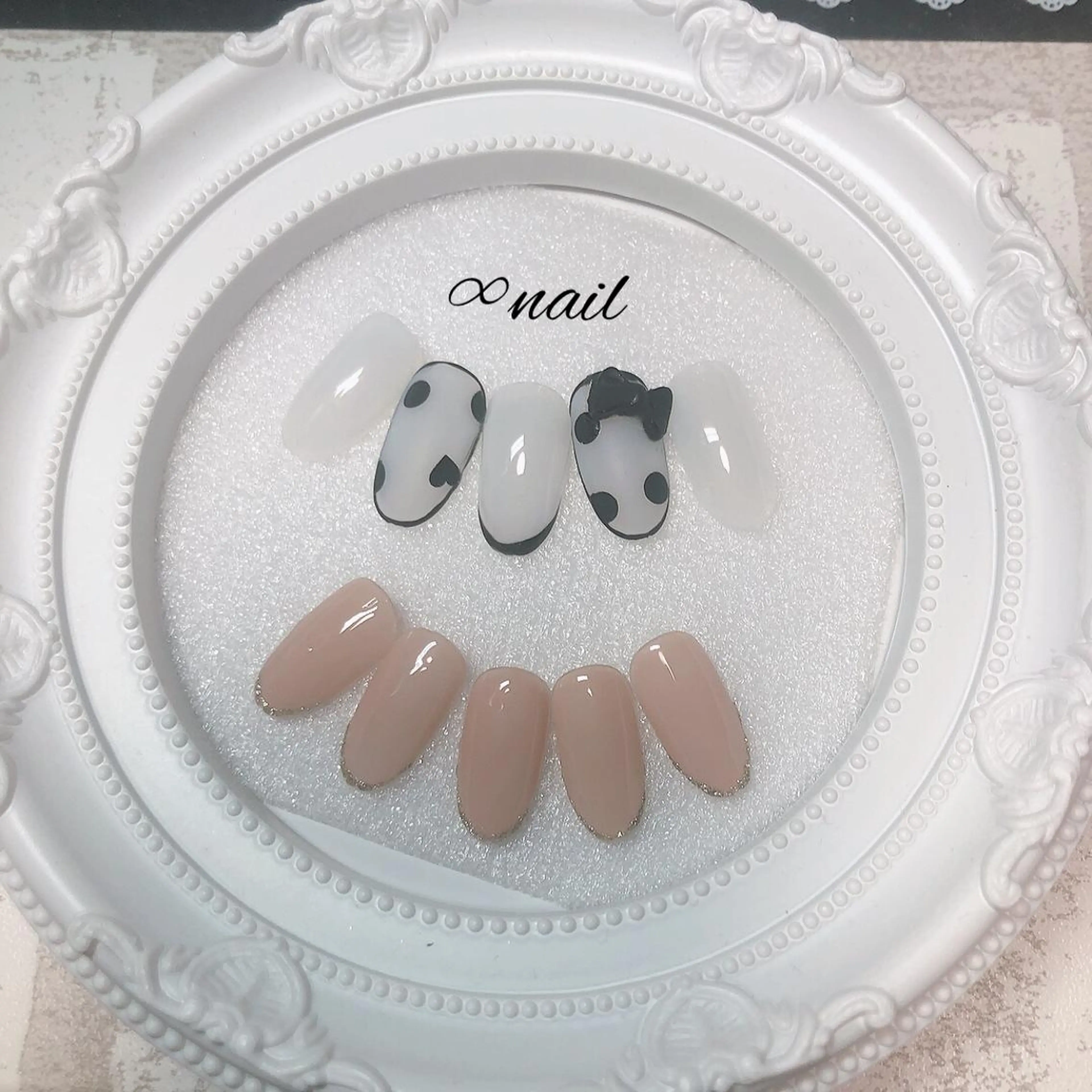 ネイル シンプルネイル 春ネイル ♾nail 恵美のマツエク・マツパデザイン