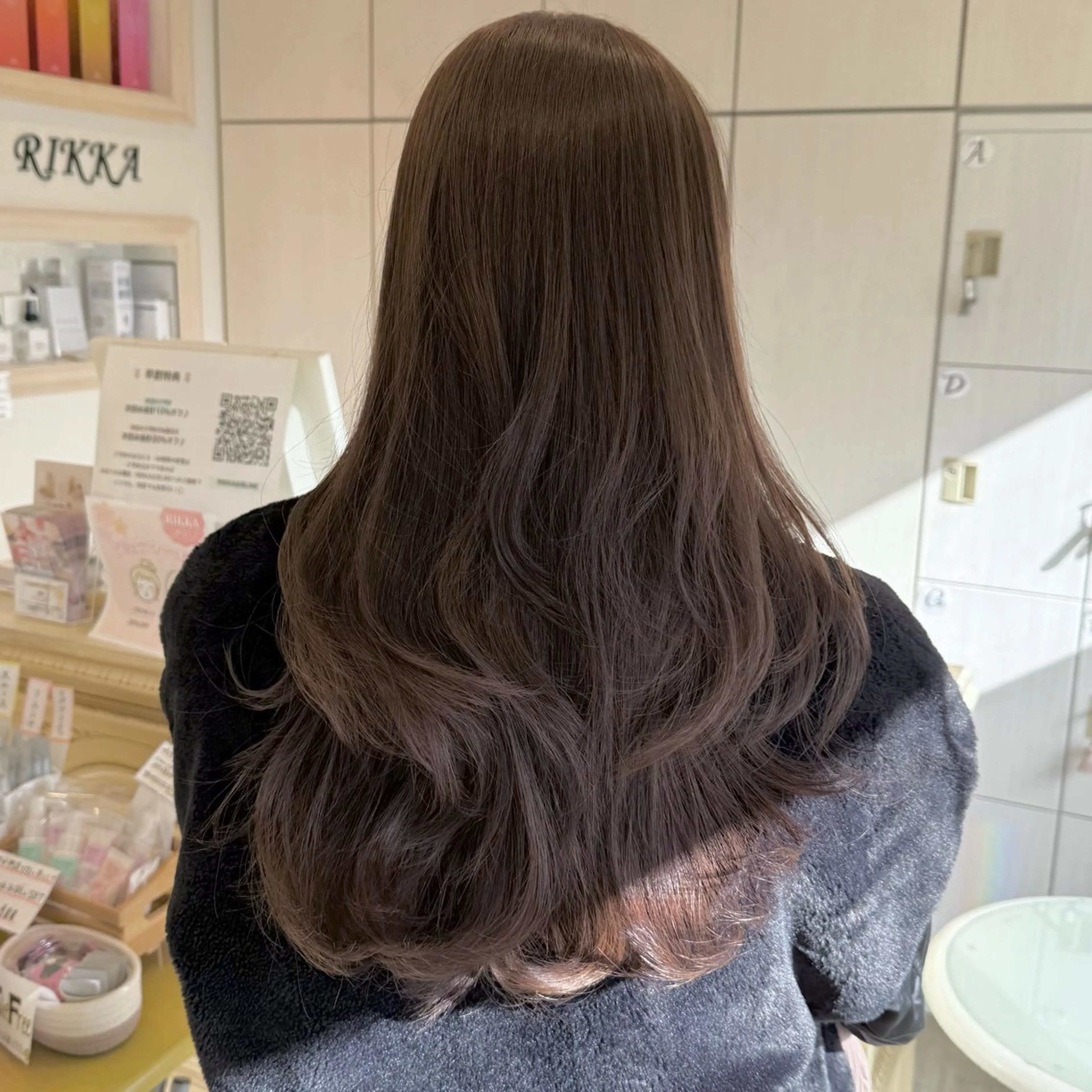 ロング カラー ヘアアレンジ 韓国ヘア/レイヤー 顔周りカット/ユキナのヘアスタイル