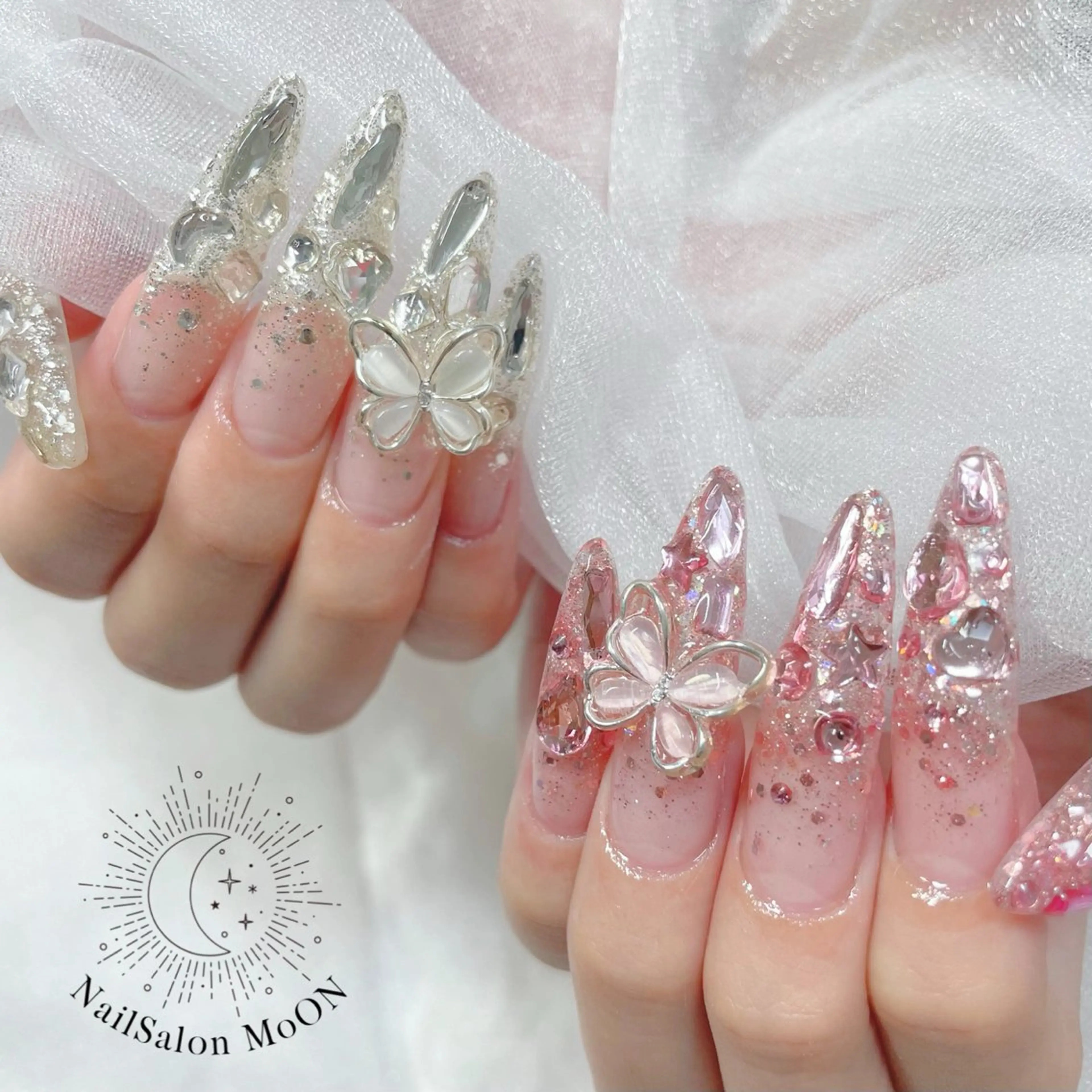 ネイル スカルプネイル MoON...❤︎ MeGuのネイルデザイン