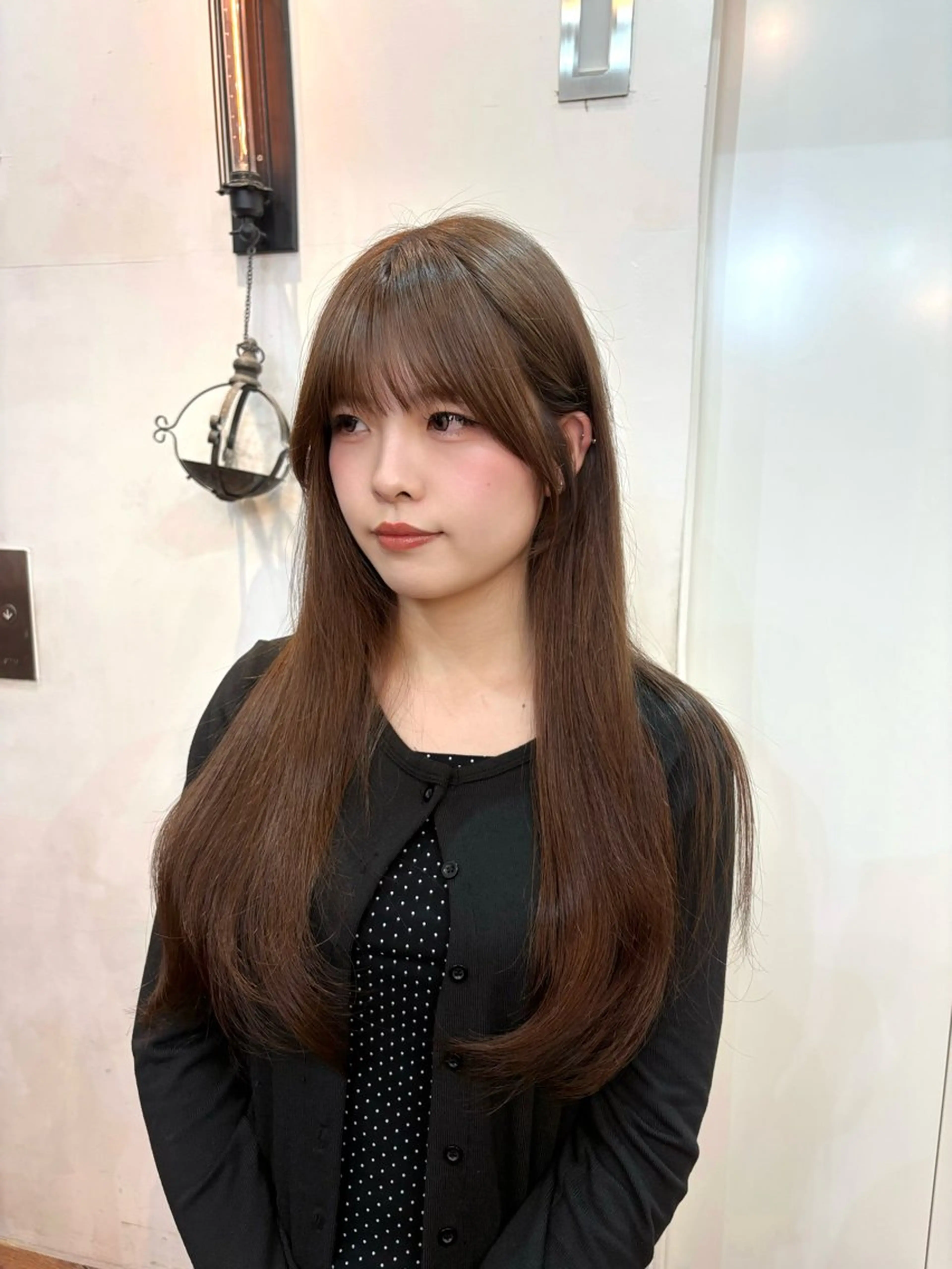 ロング 顔周りカット サイドバング Belle 並木通り店所属・rena/レイヤー /顔まわりカットのヘアスタイル