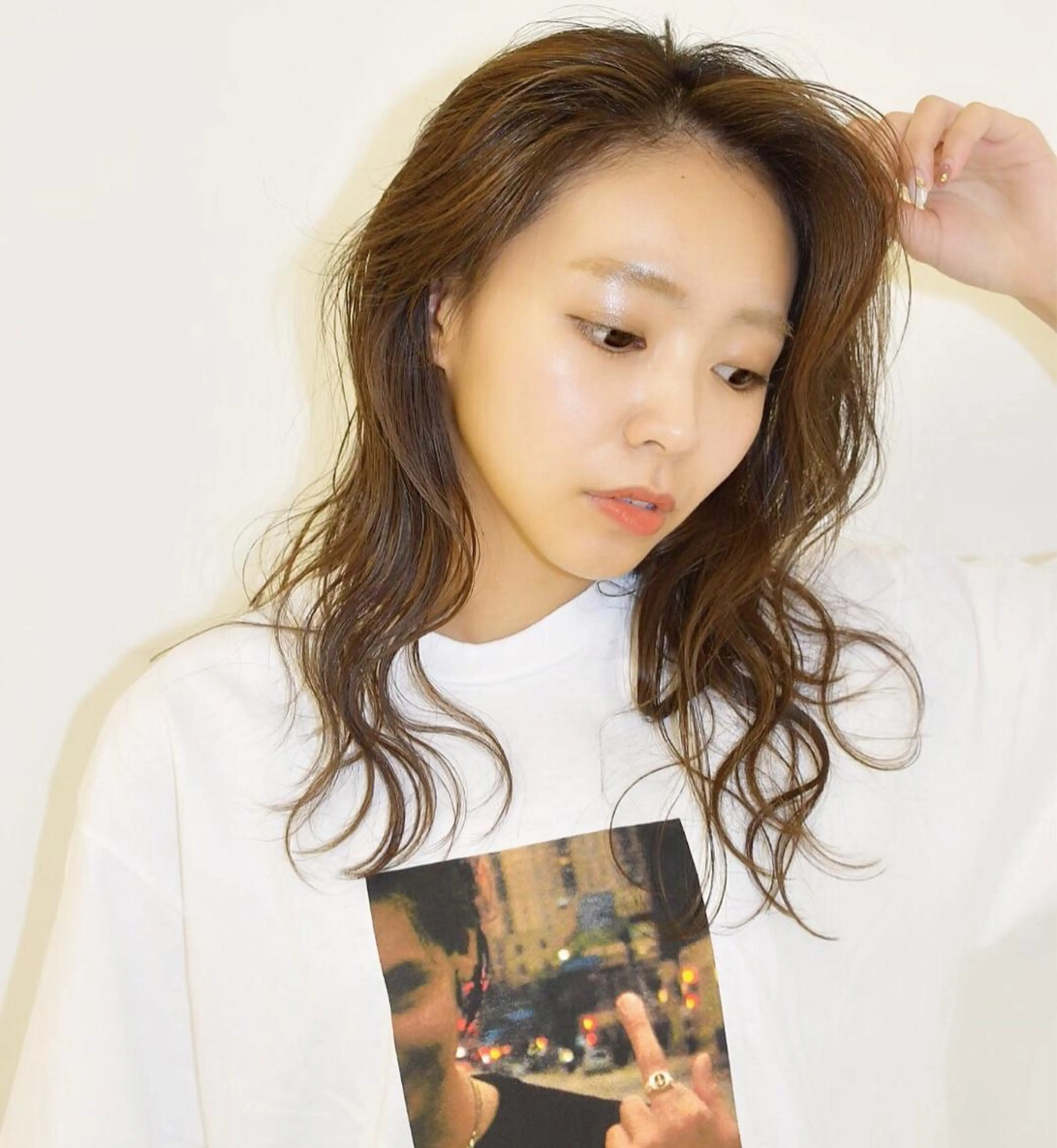 セミロング カラー パーマ ヘアアレンジ 🔹TOMO🔹 圧倒的経験値🔹のヘアスタイル