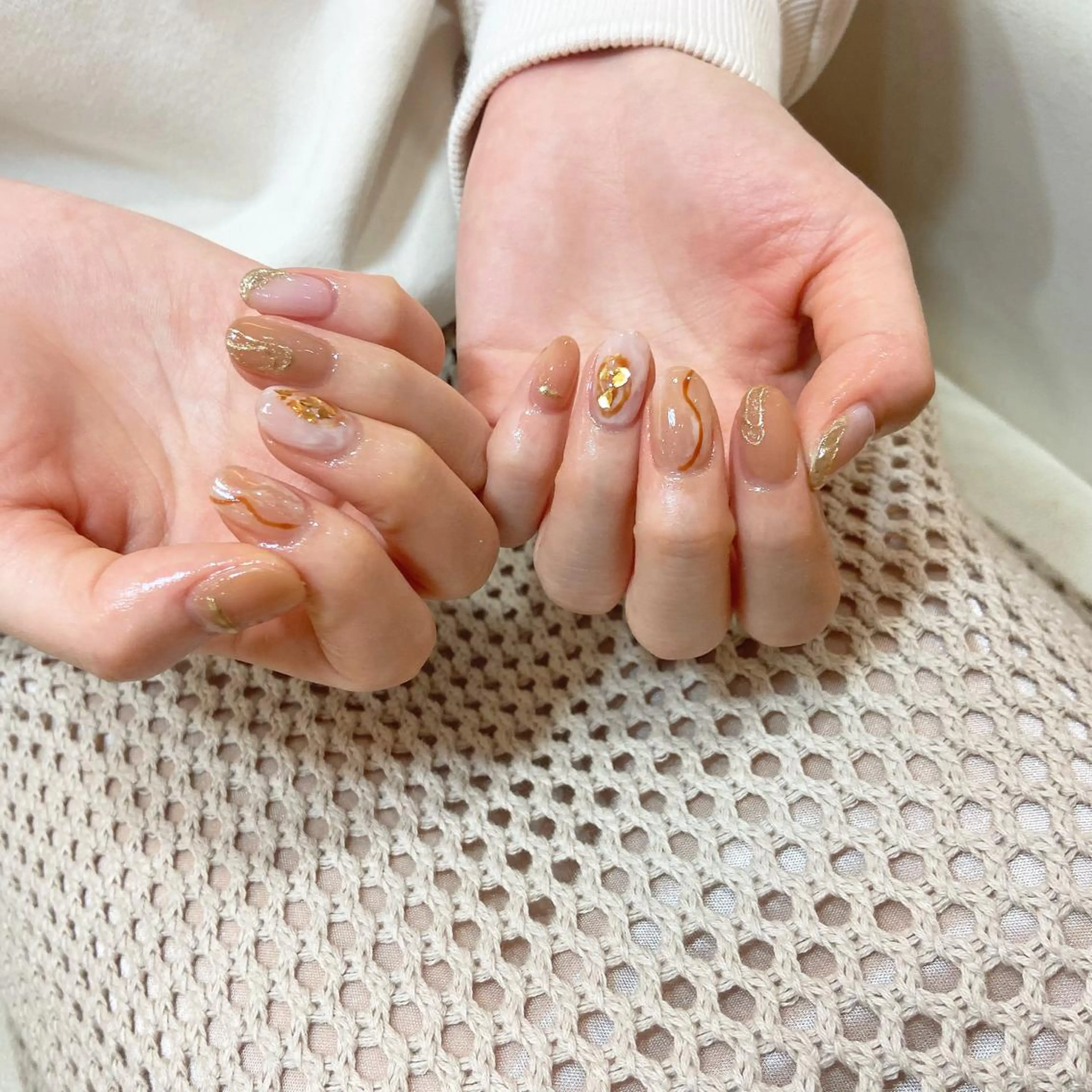 ネイル 𝕄𝕚𝕪𝕦🤍 自由が丘⌇パラジェルのネイルデザイン