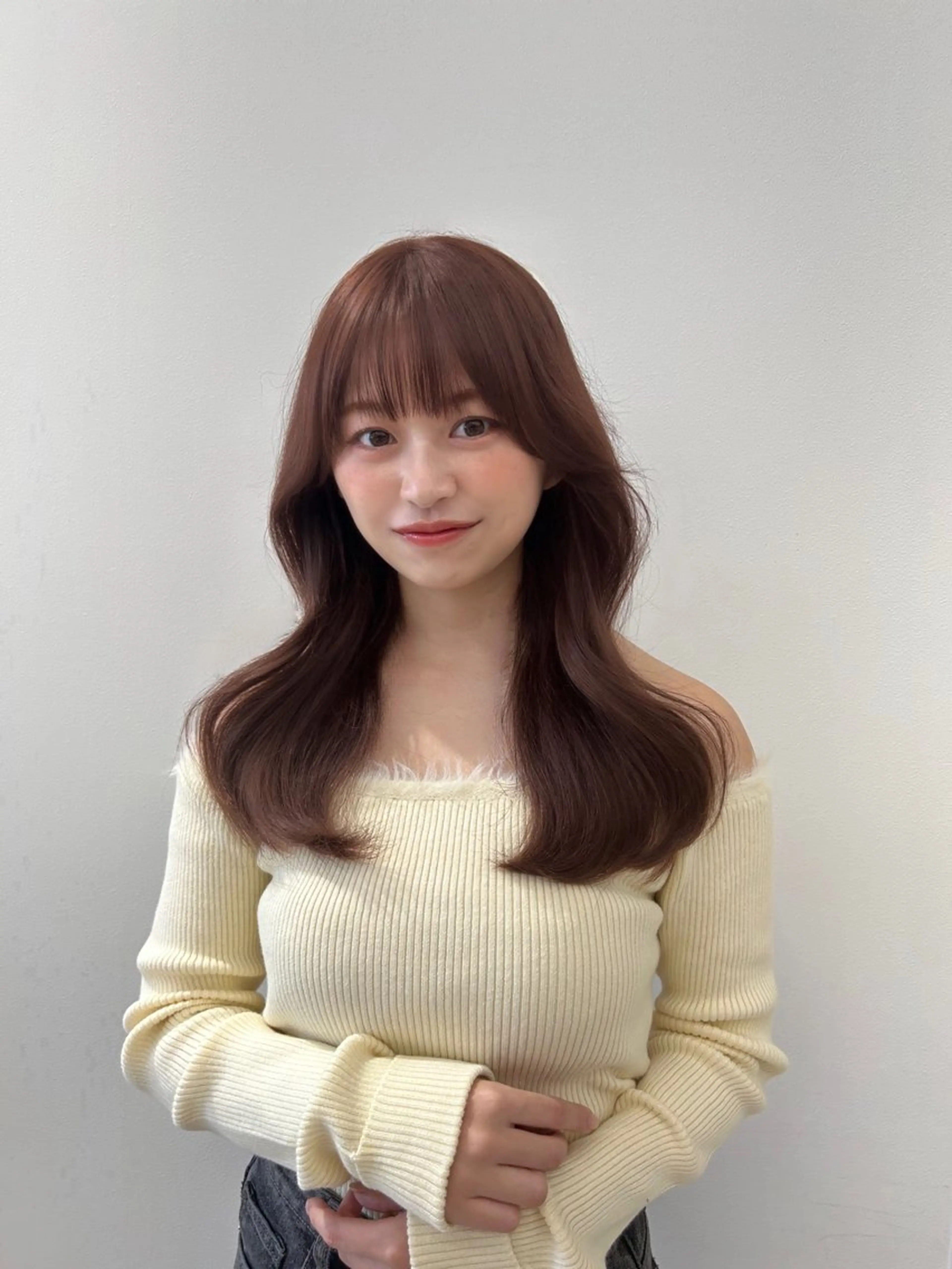 セミロング カラー ピンクカラー ミディアムヘア Chifumiのヘアスタイル