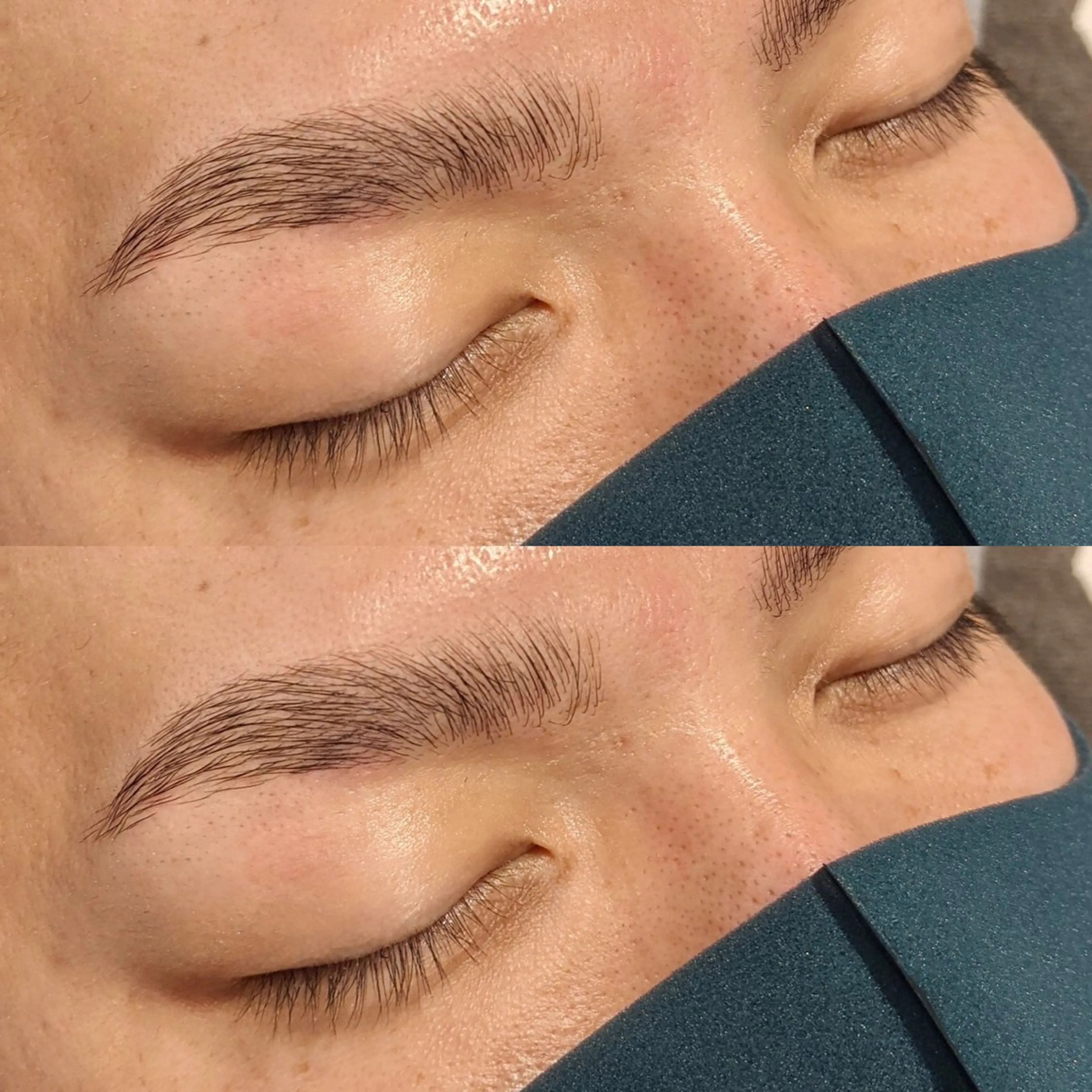 🌏ハリウッドブロウリフト🌏眉パーマ✖️Wax／メンズmenu/撮影モニターの写真