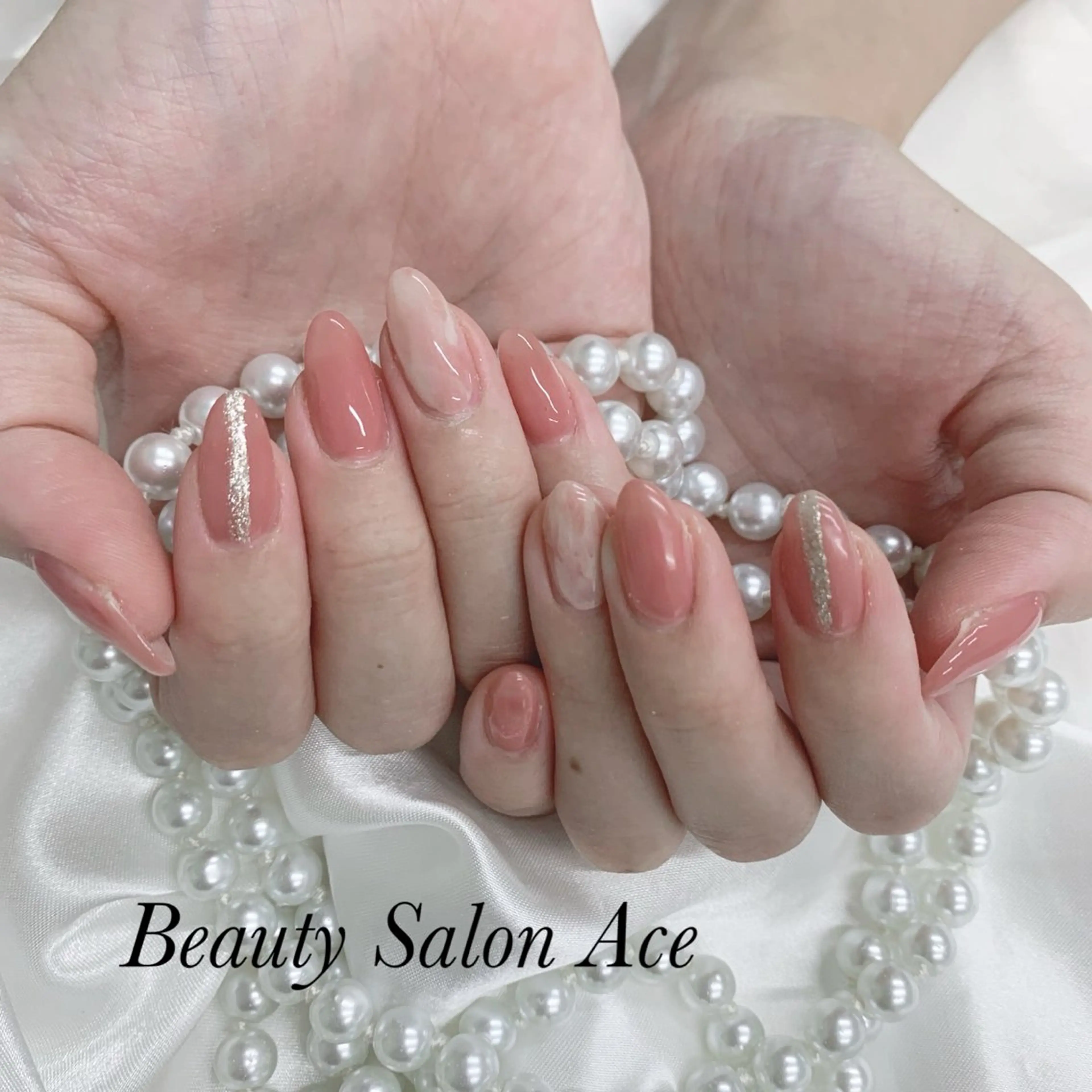 ネイル ハンドネイル ハンドケア Beauty Salon Ace（ネイルサロン　エース）所属・池袋フィルイン Ace♡長さだしのネイルデザイン