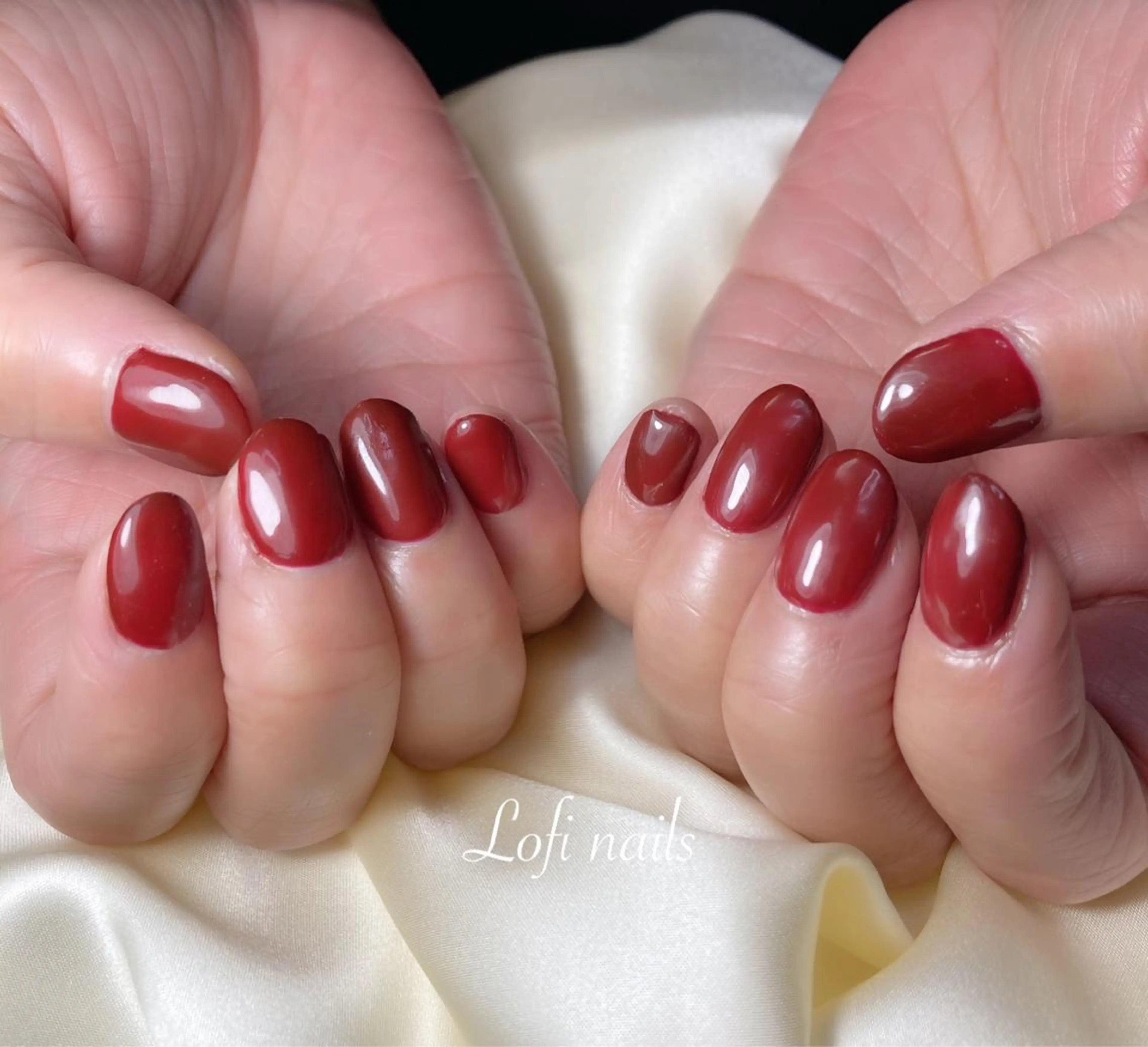ネイル ボルドー Lofi nails ゆきこのネイルデザイン