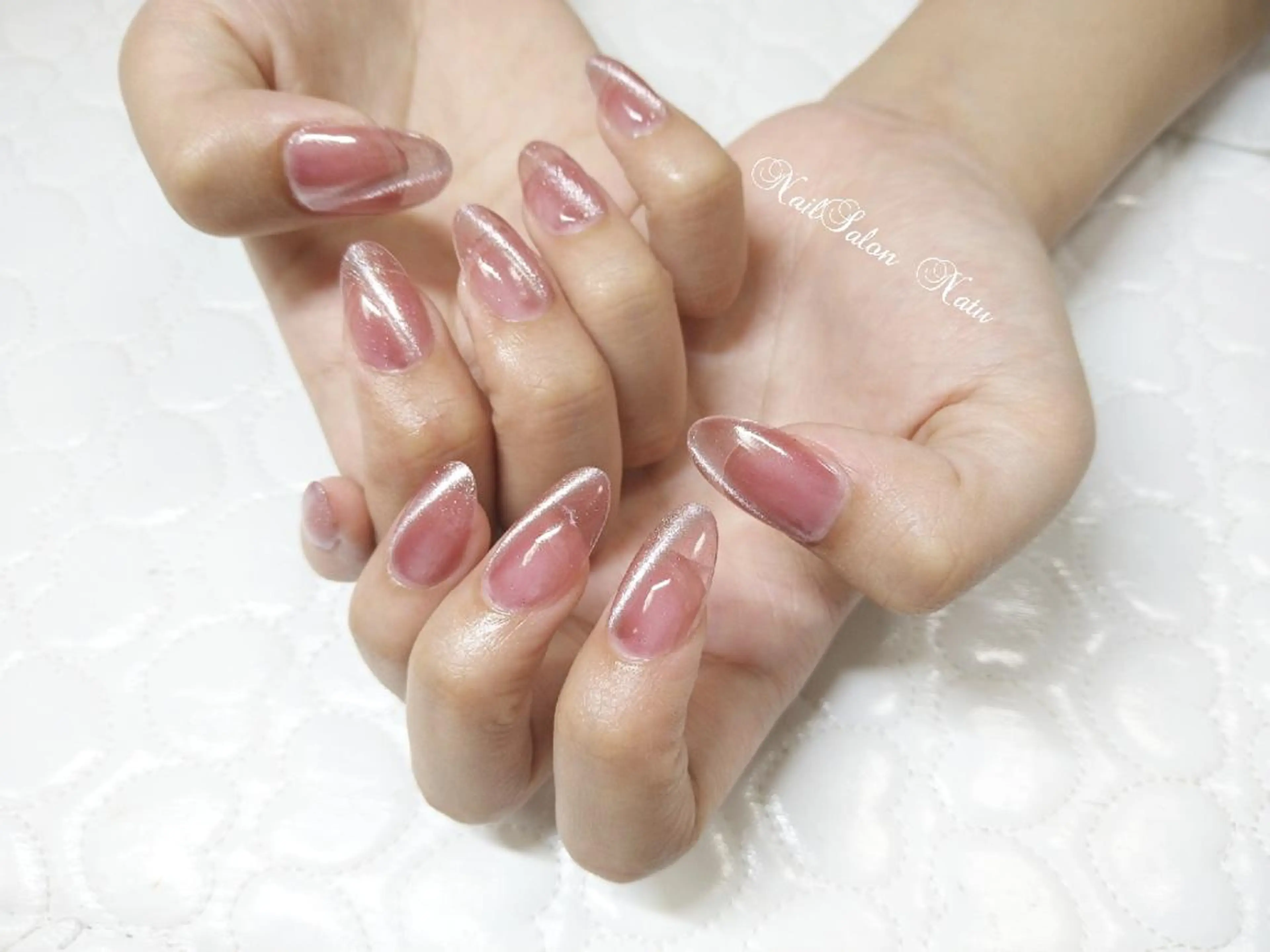 ネイル 長さ出し マグネットネイル ワンカラーネイル nailsalon　 Natuのネイルデザイン