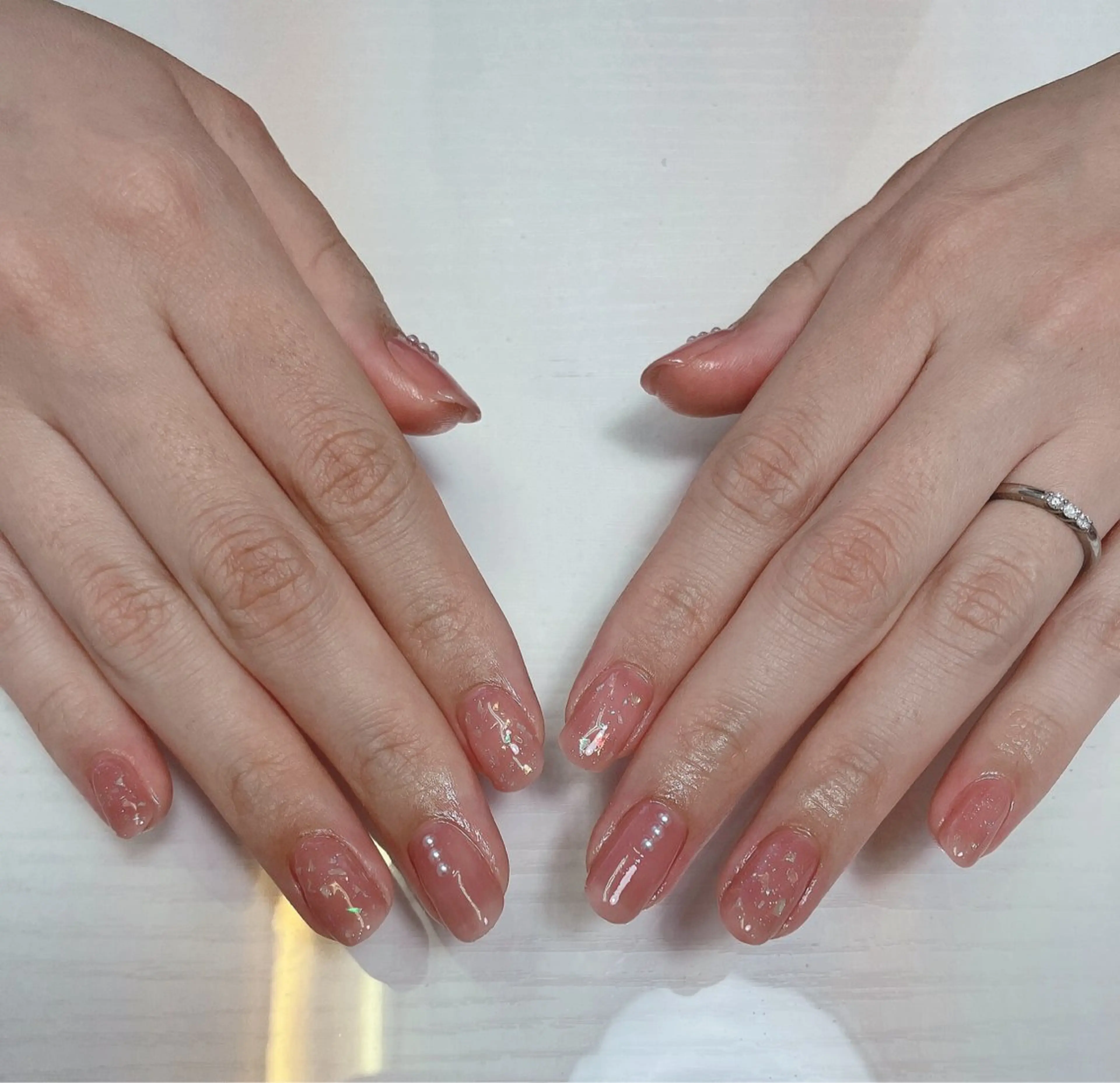 ネイル ラメ(グリッター) ピンク nailsalon nana♡のネイルデザイン