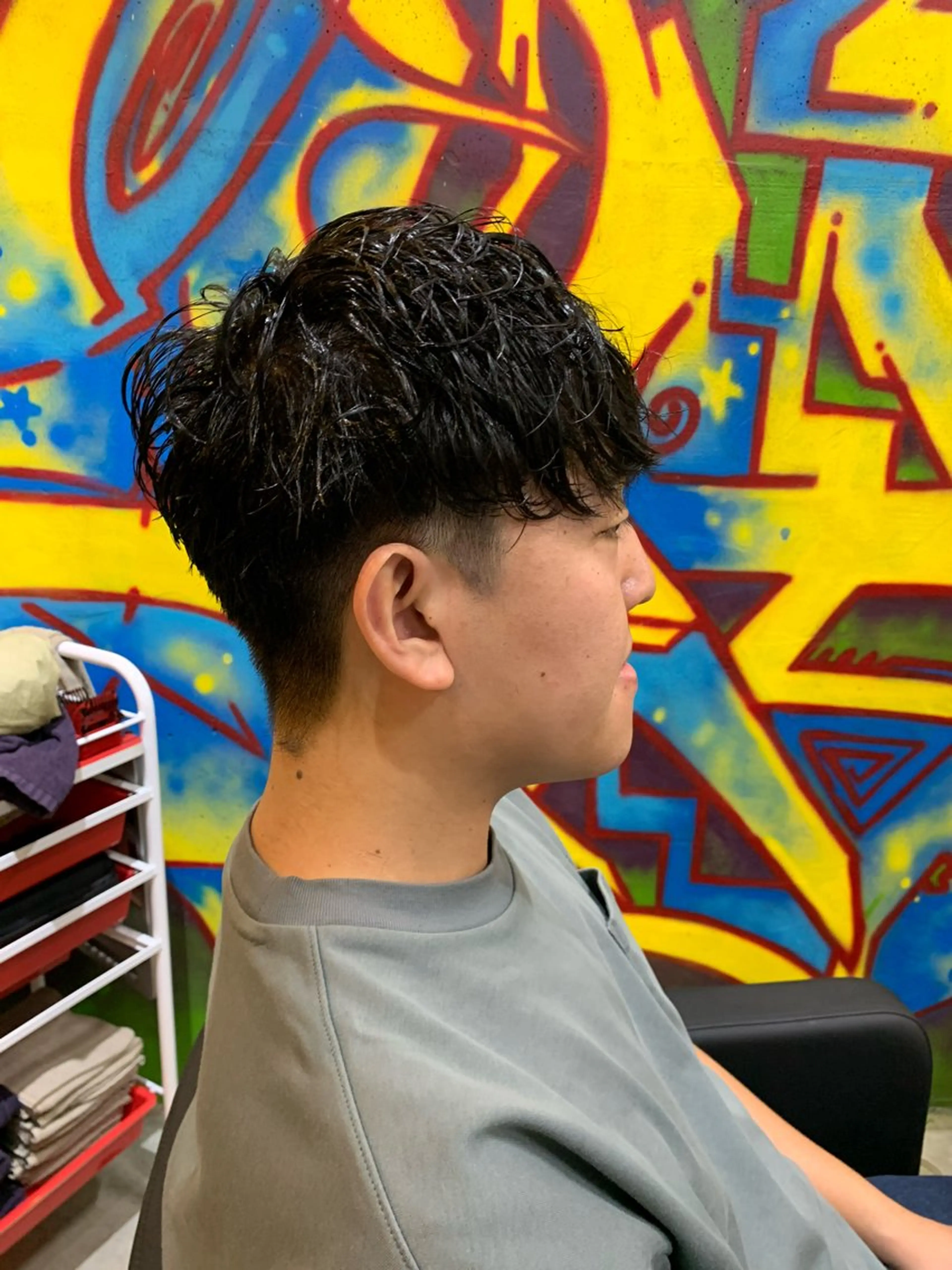 パーマ メンズ マッシュ メンズパーマ カット パーマ ⚡️メンズパーマ特化 mens支持◎/忠地のヘアスタイル