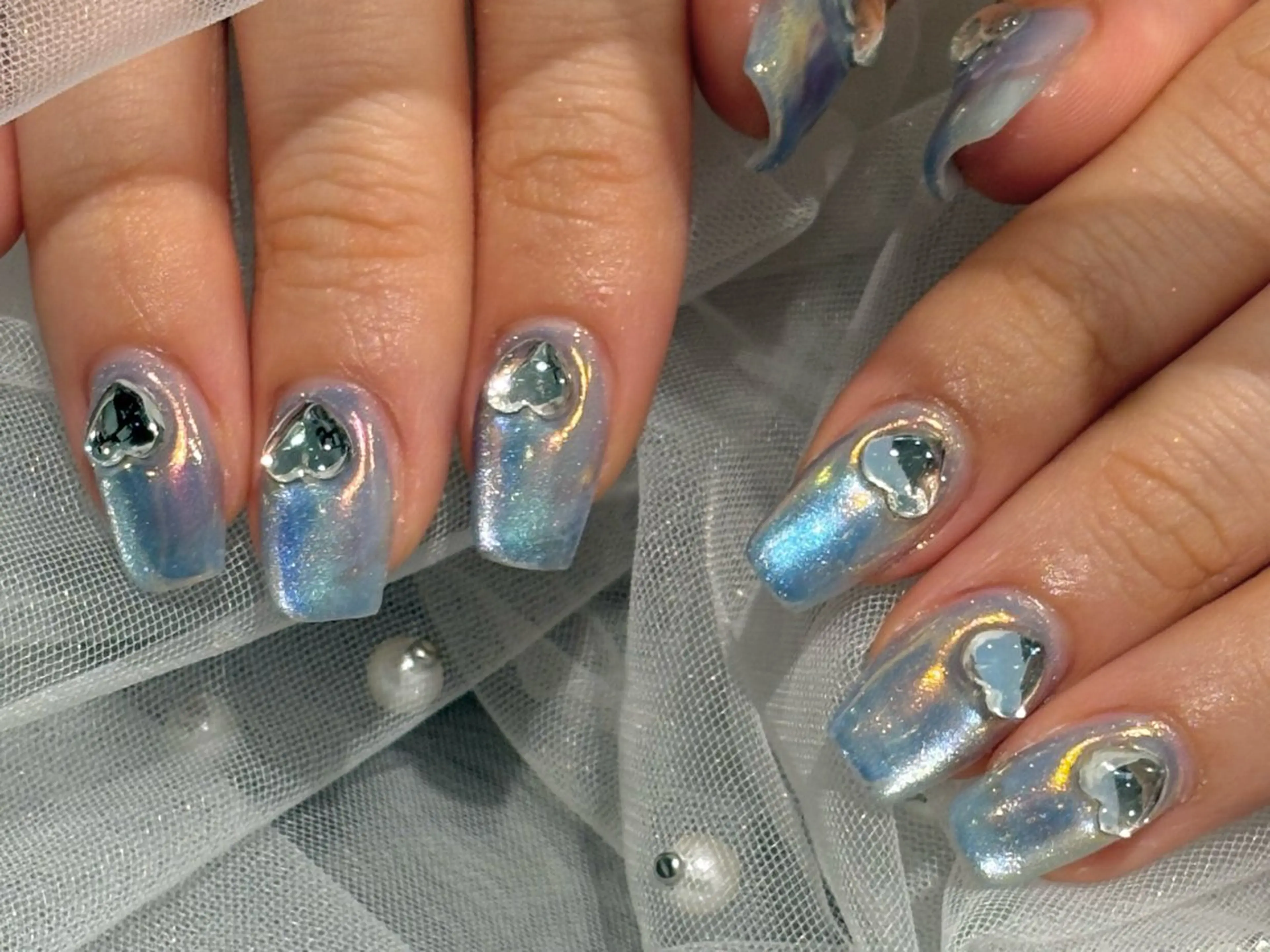 ミディアム 🎀韓国ネイル/ キラキラネイル専門店のネイルデザイン