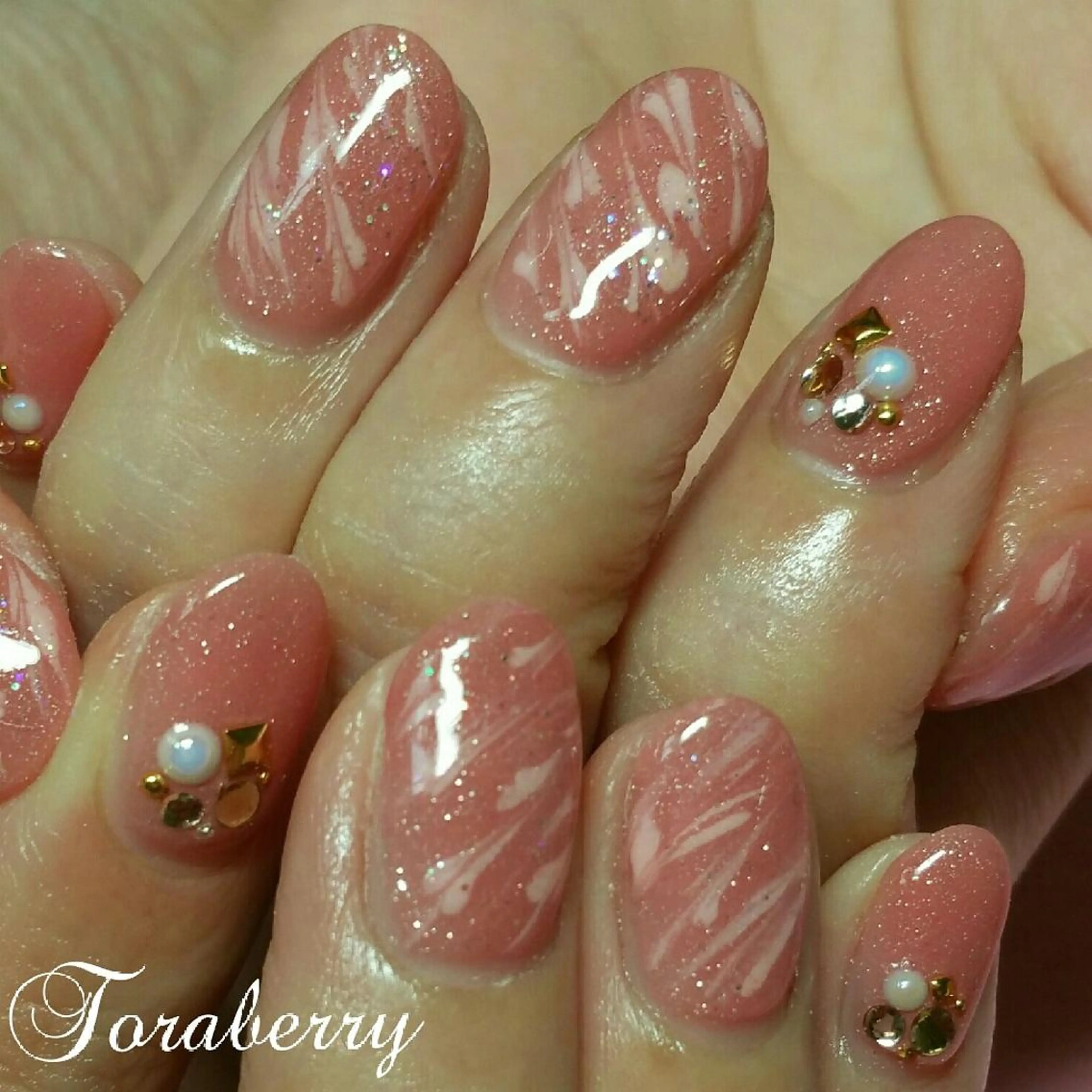 ネイル 大理石ネイル(マーブル) ネイリスト なつみのネイルデザイン