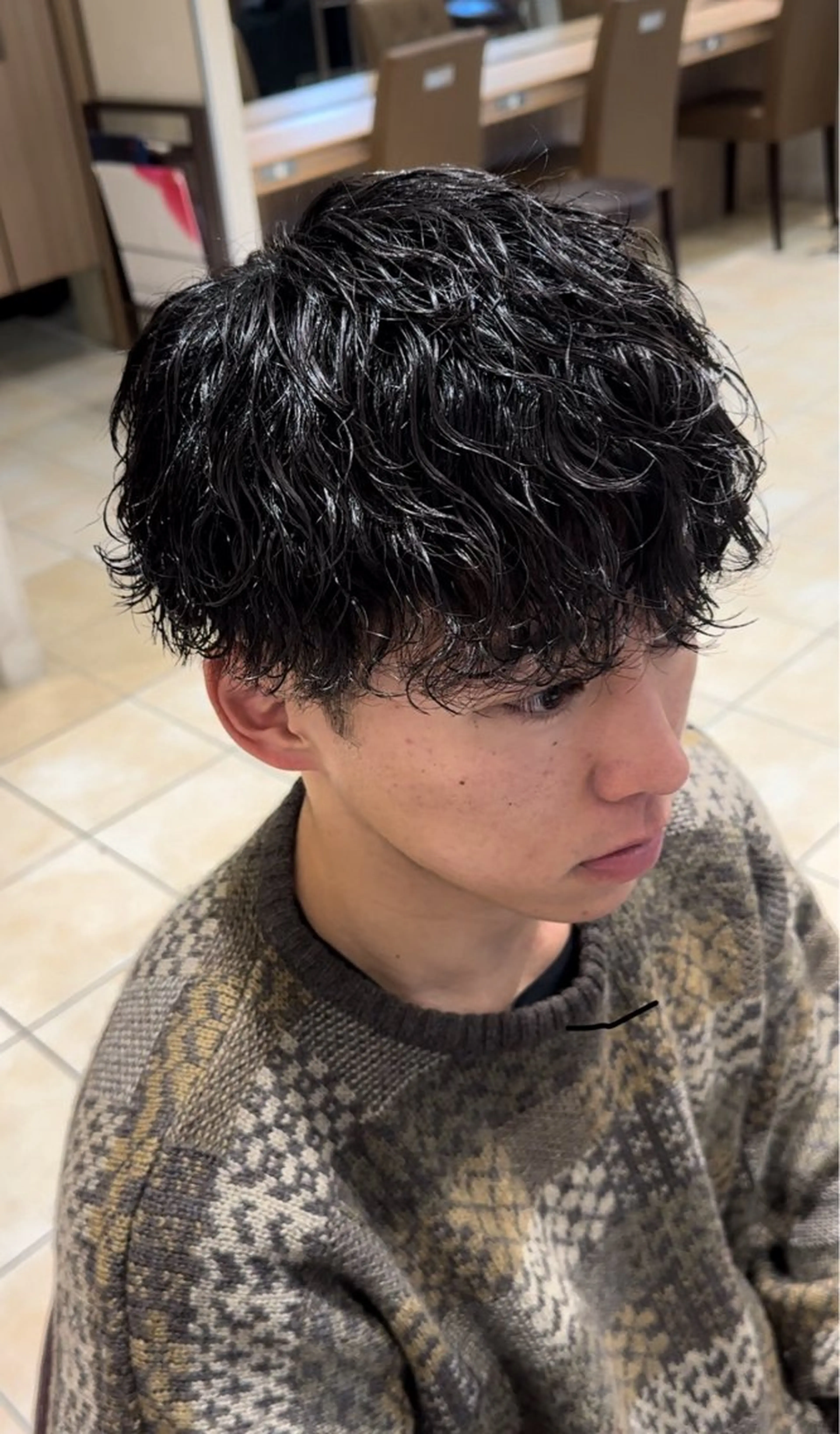 パーマ メンズ カット パーマ メンズ特化／トレンド スタイル／白澤のヘアスタイル