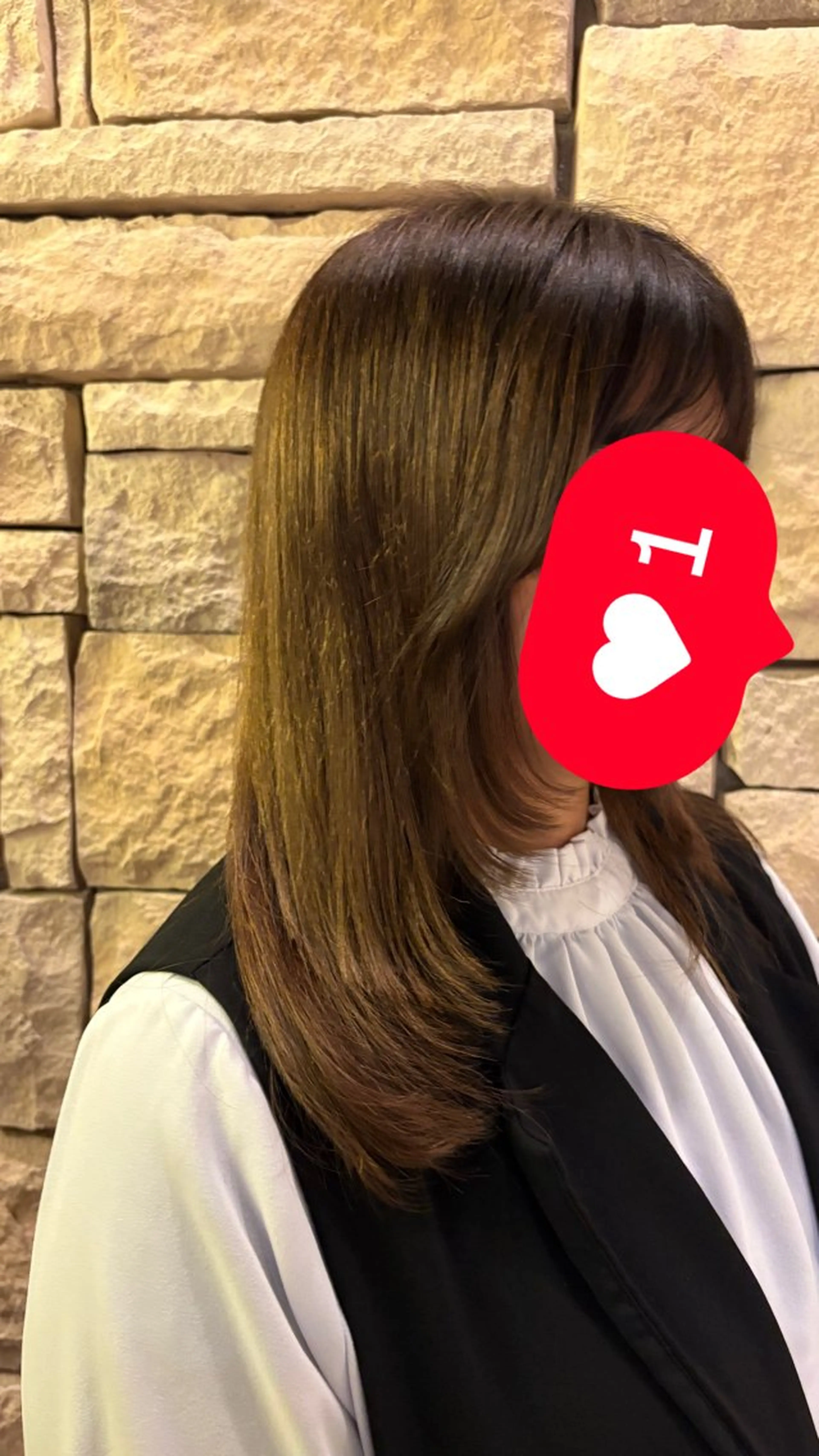 ミディアム カラー 顔周りカット レイヤーカット カット ヘアカラー トリートメント ヘッドスパ Respia所属・白石 紗弥加 銀座/透明感/艶髪のヘアスタイル