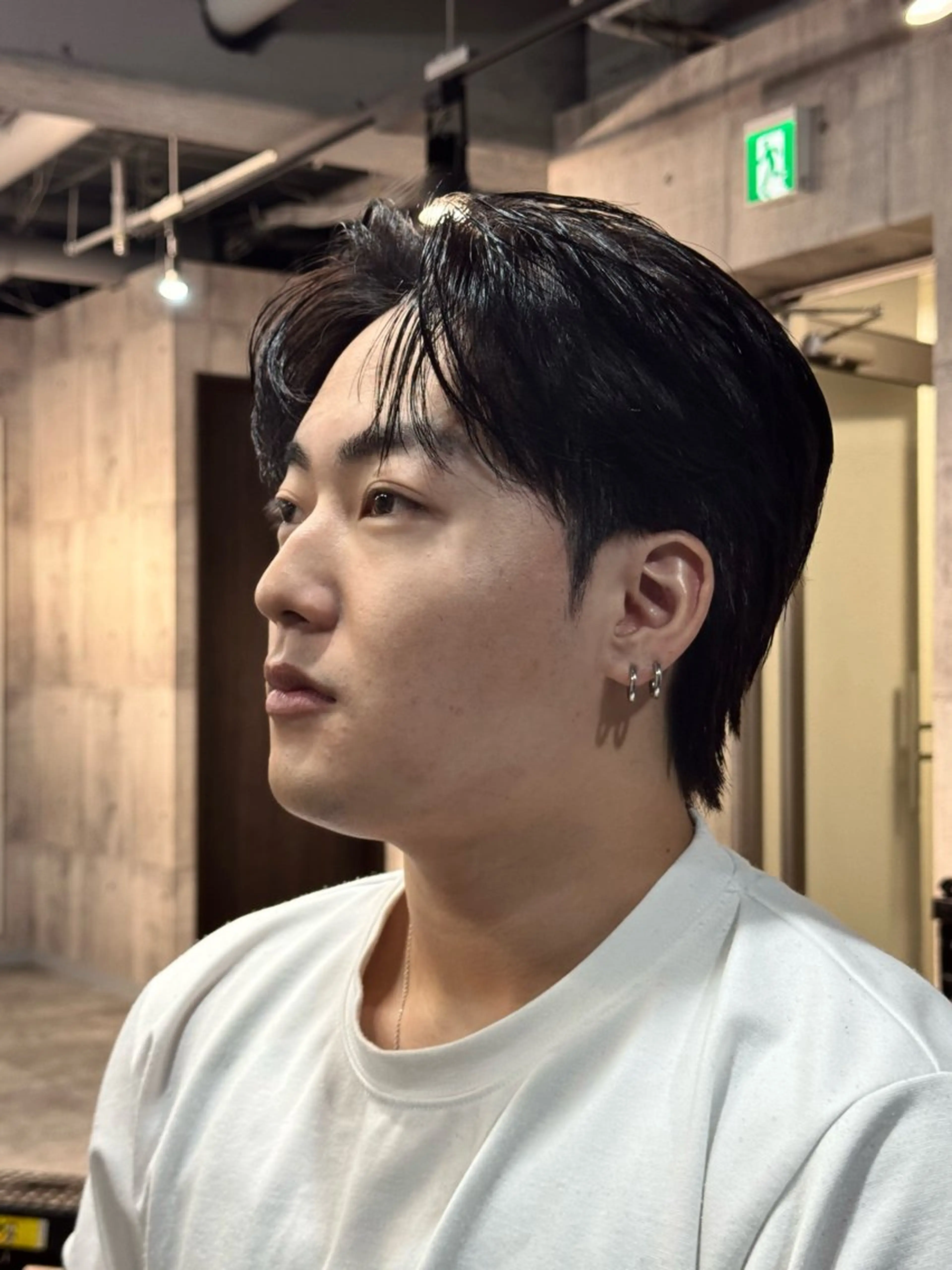 メンズ ダウンパーマ メンズ韓国風 韓国マッシュ マッシュ メンズパーマ 心斎橋ハイトーン特化 midori🍀のヘアスタイル