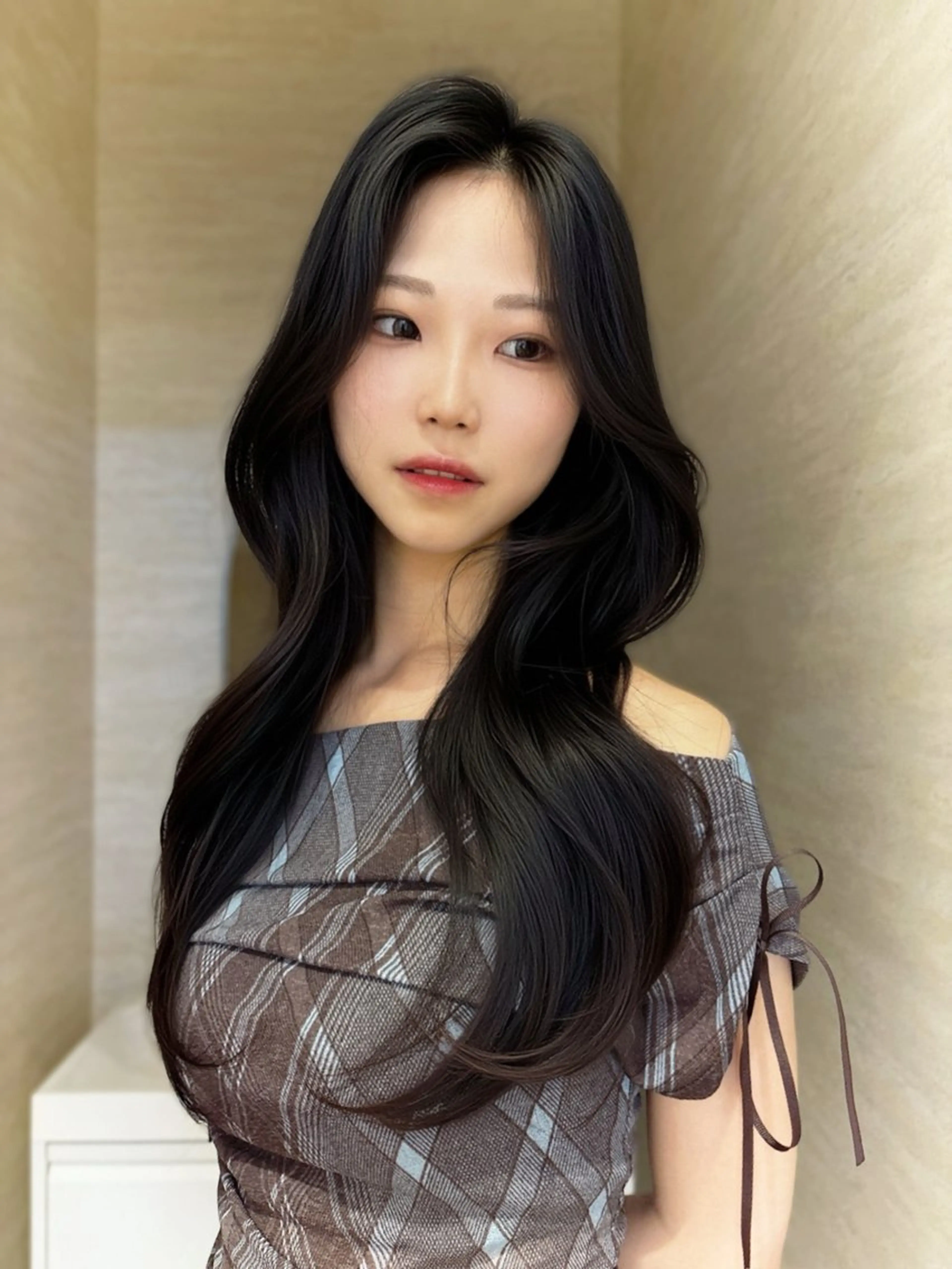 ロング カラー 透明感カラー 韓国風ヘア レイヤーカット カット ヘアカラー 韓国ヘア/透明感 カラー/KANAのヘアスタイル