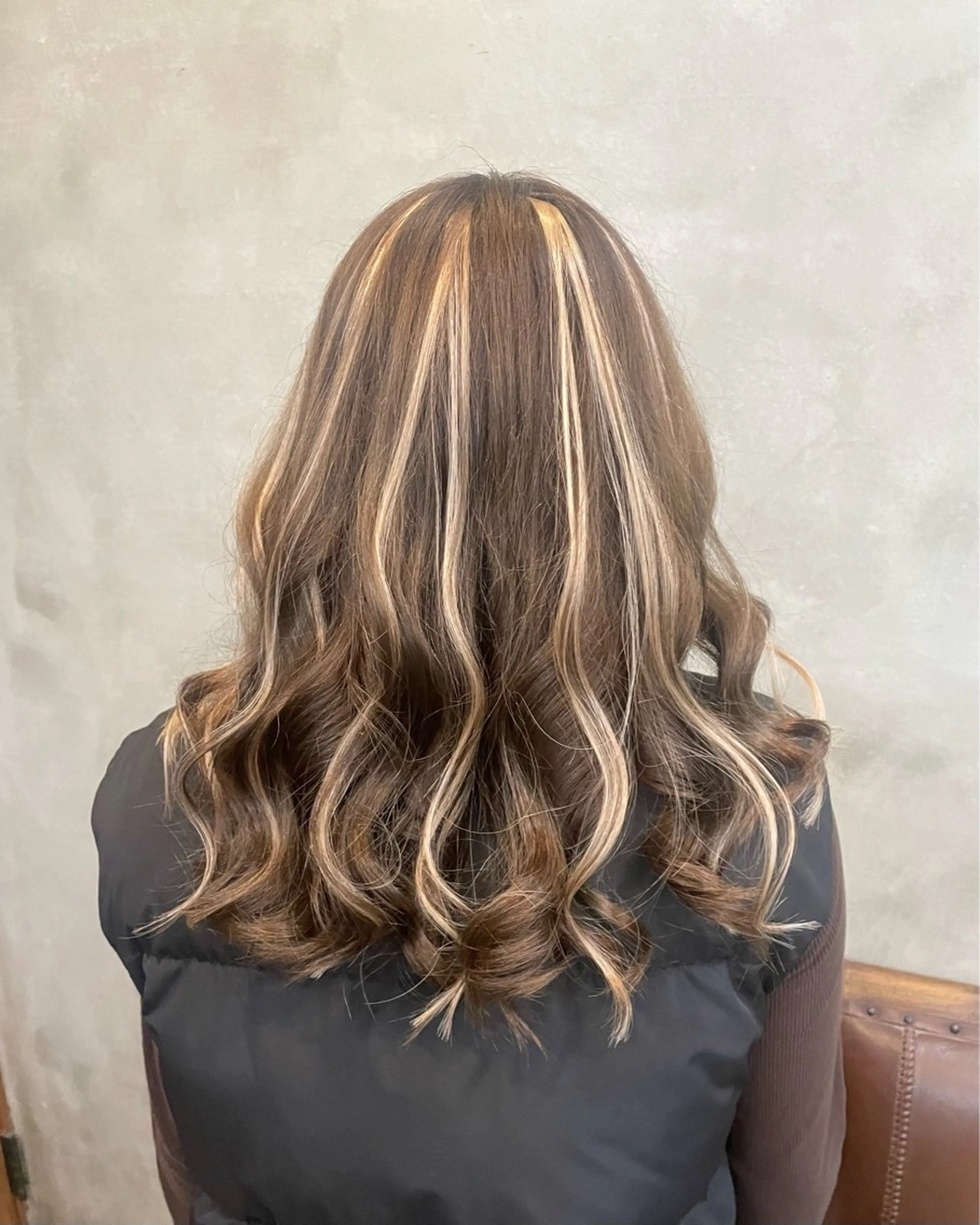 ロング ハイライト エクステ 【ピンク/韓国ヘア/ ヘアセット】亜海のヘアスタイル