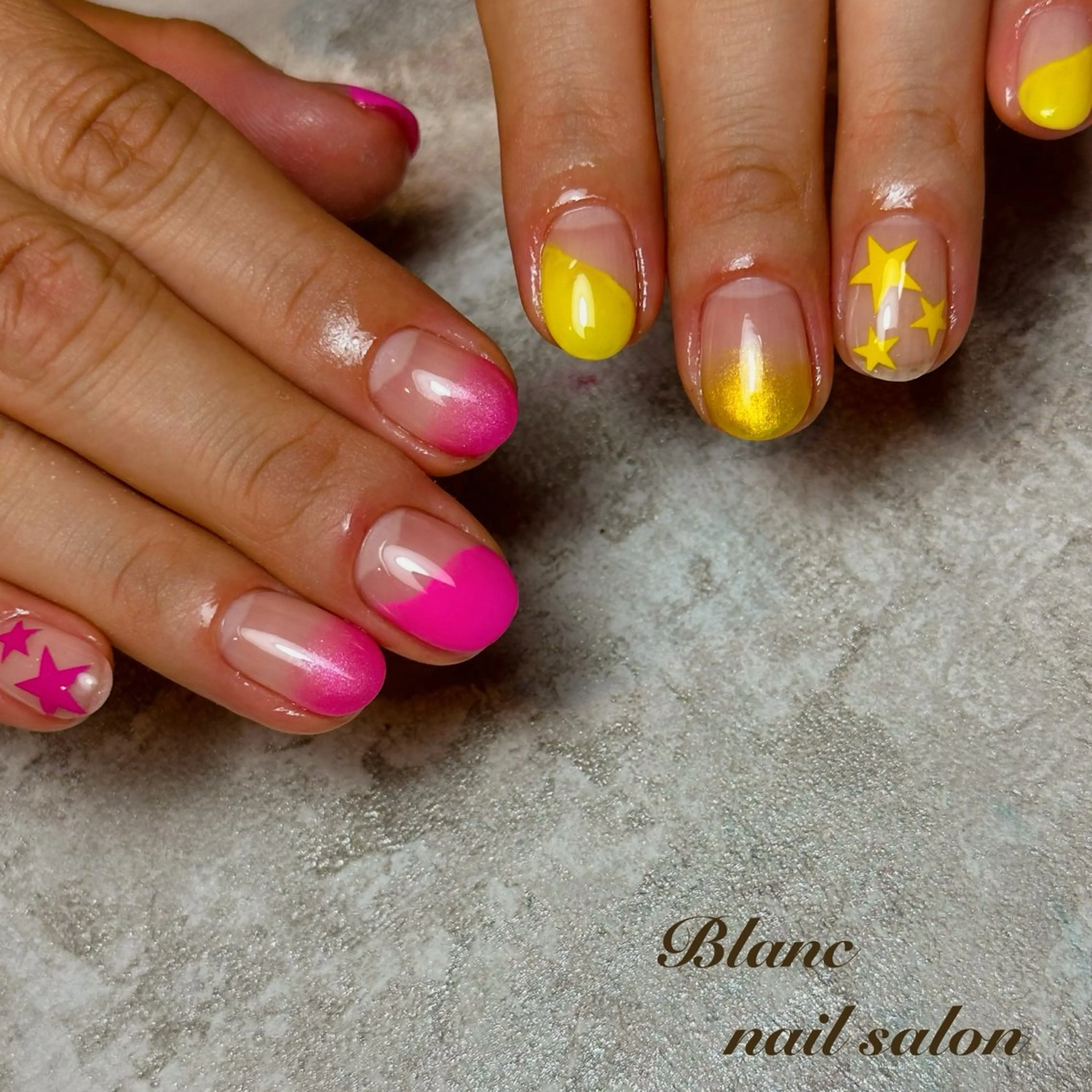 ネイル フレンチネイル グラデーション Blanc ブランのネイルデザイン