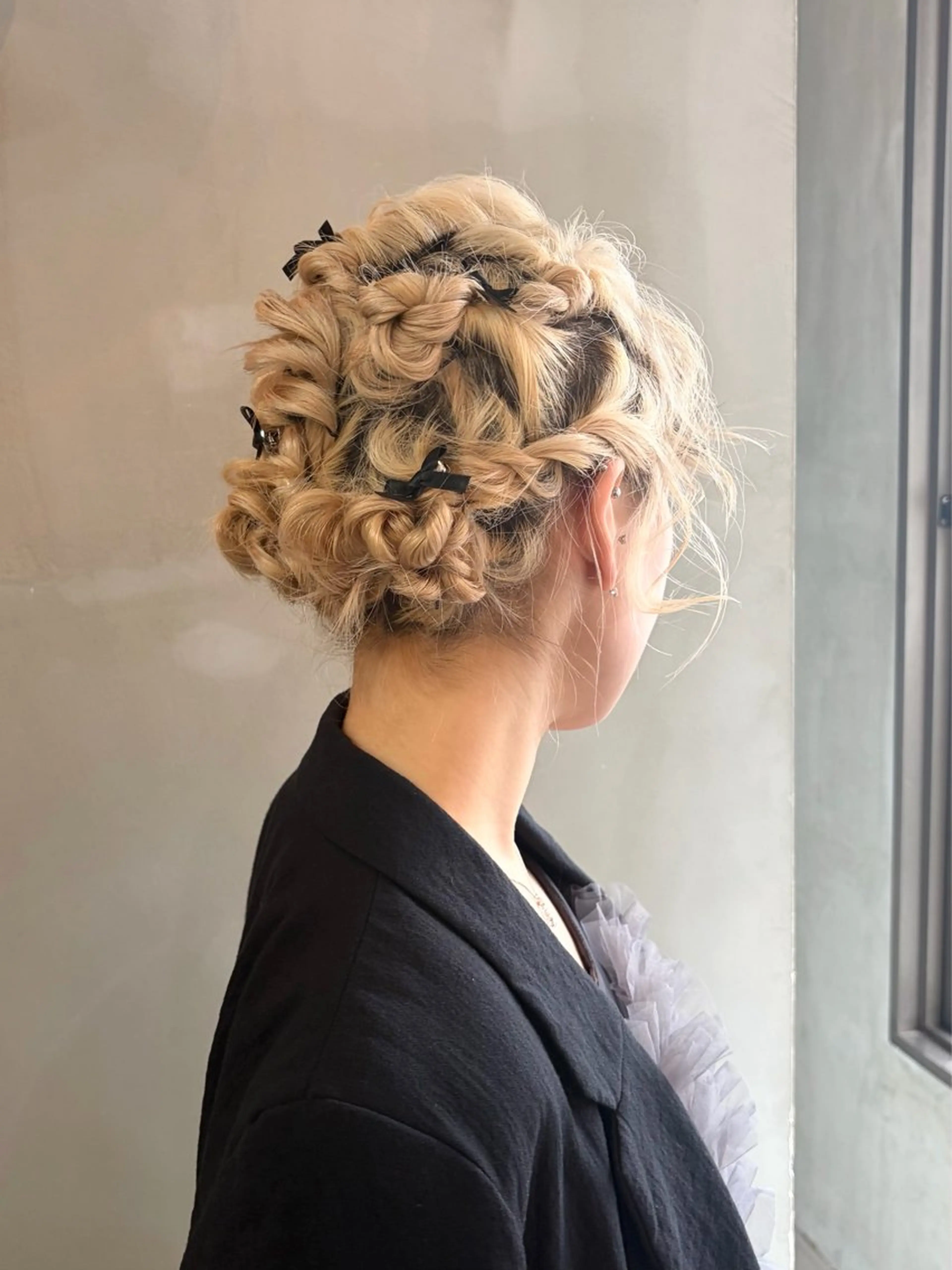 ミディアム ヘアセット くすみカラー / 肌馴染み/ 花房佑夏のヘアスタイル