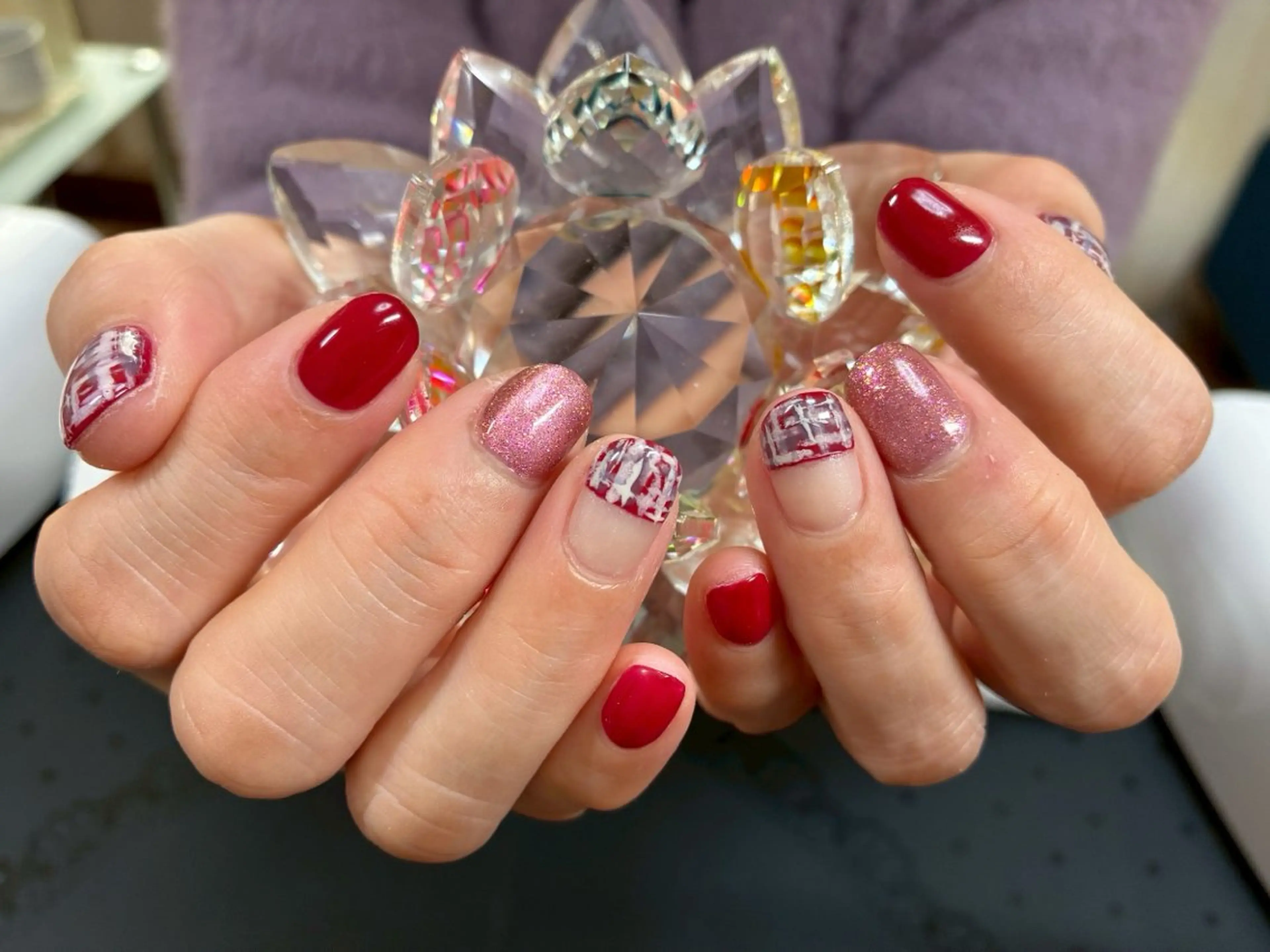 ネイル フレンチネイル ラメ(グリッター) マグネットネイル マットネイル ワンカラーネイル R nailのネイルデザイン