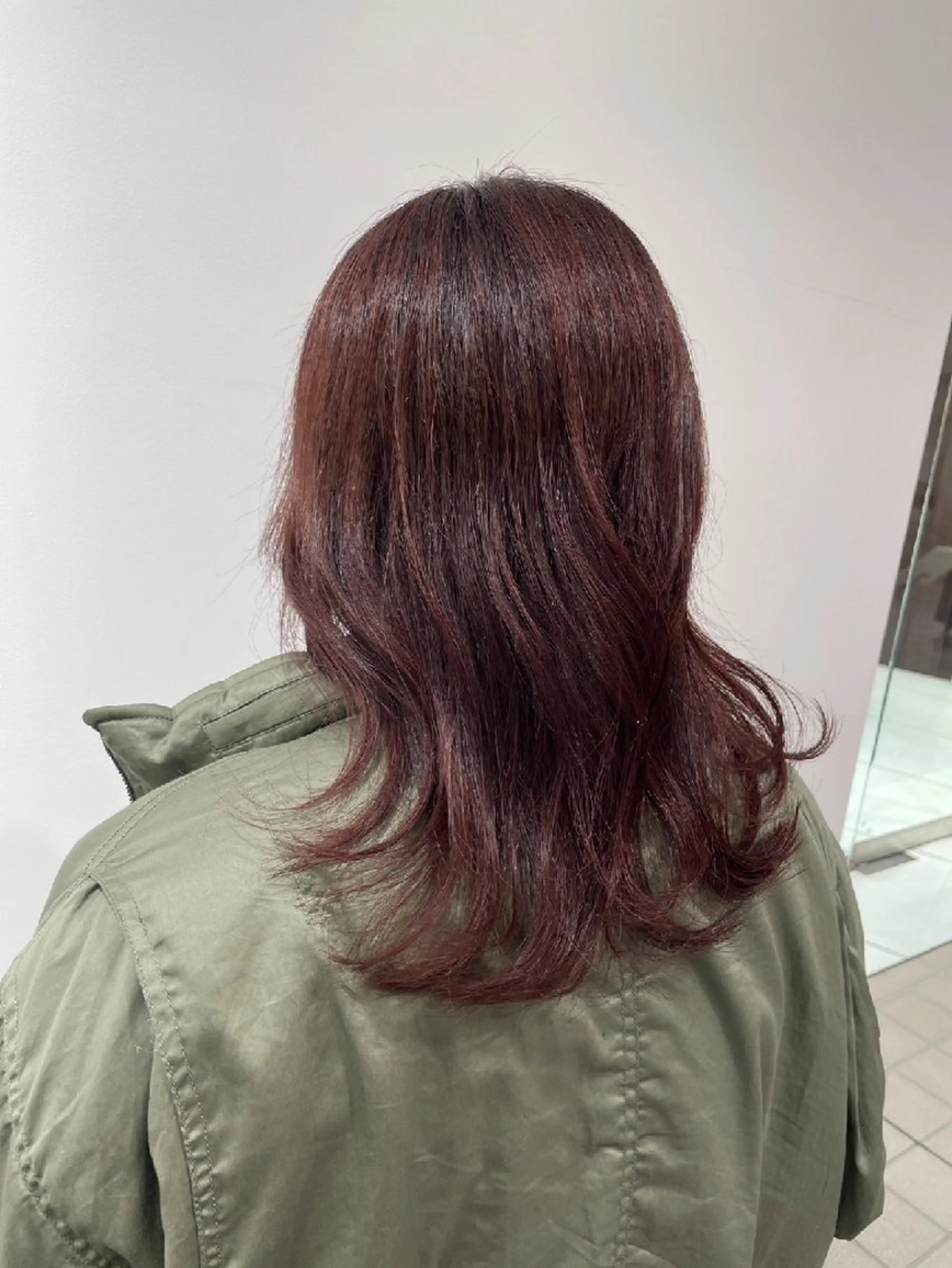 セミロング カット ヘアカラー 源河 康平のヘアスタイル