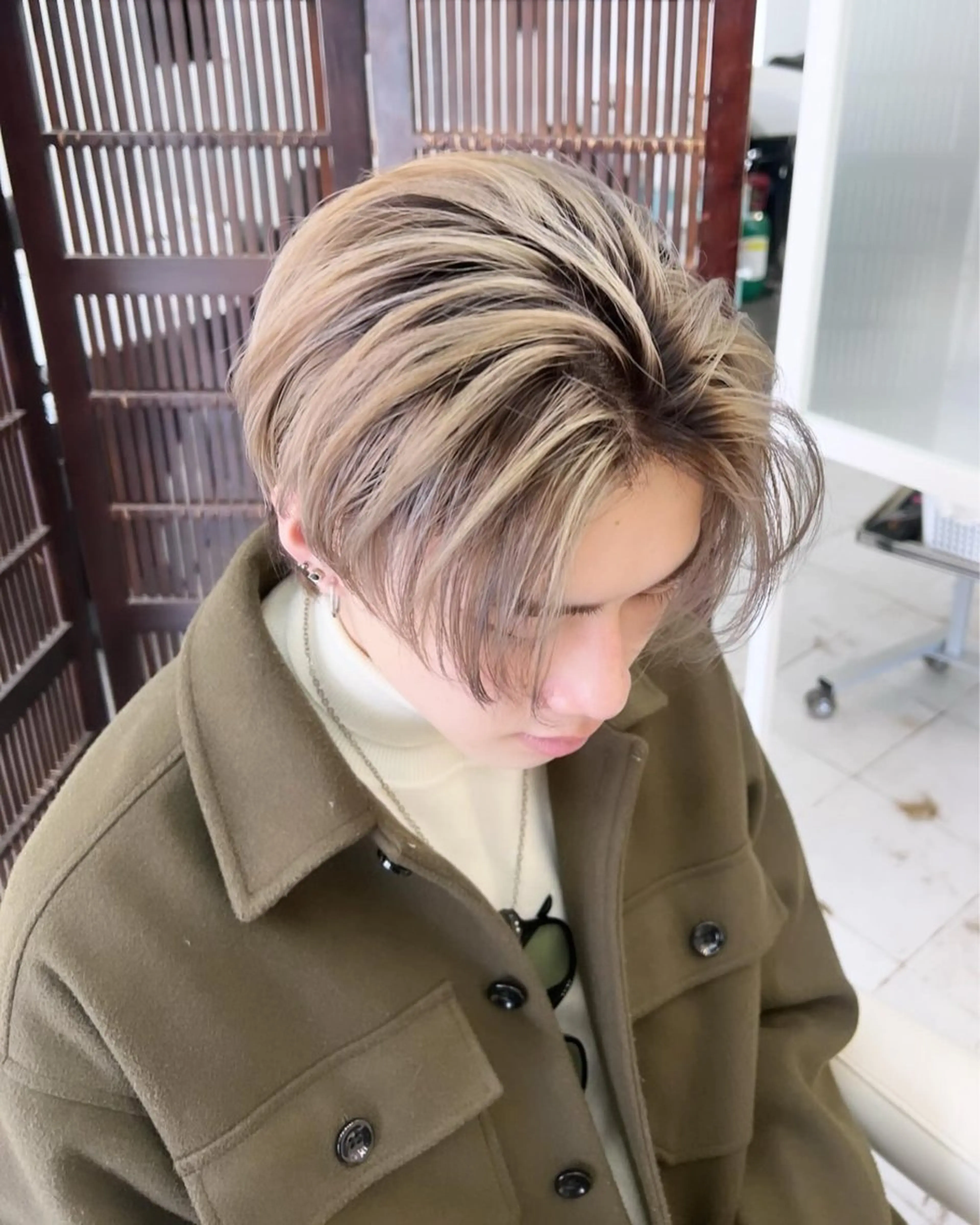 🚹メンズ限定🚹【カット、⭐︎バレイヤージュハイライト⭐︎、眉カット】の写真