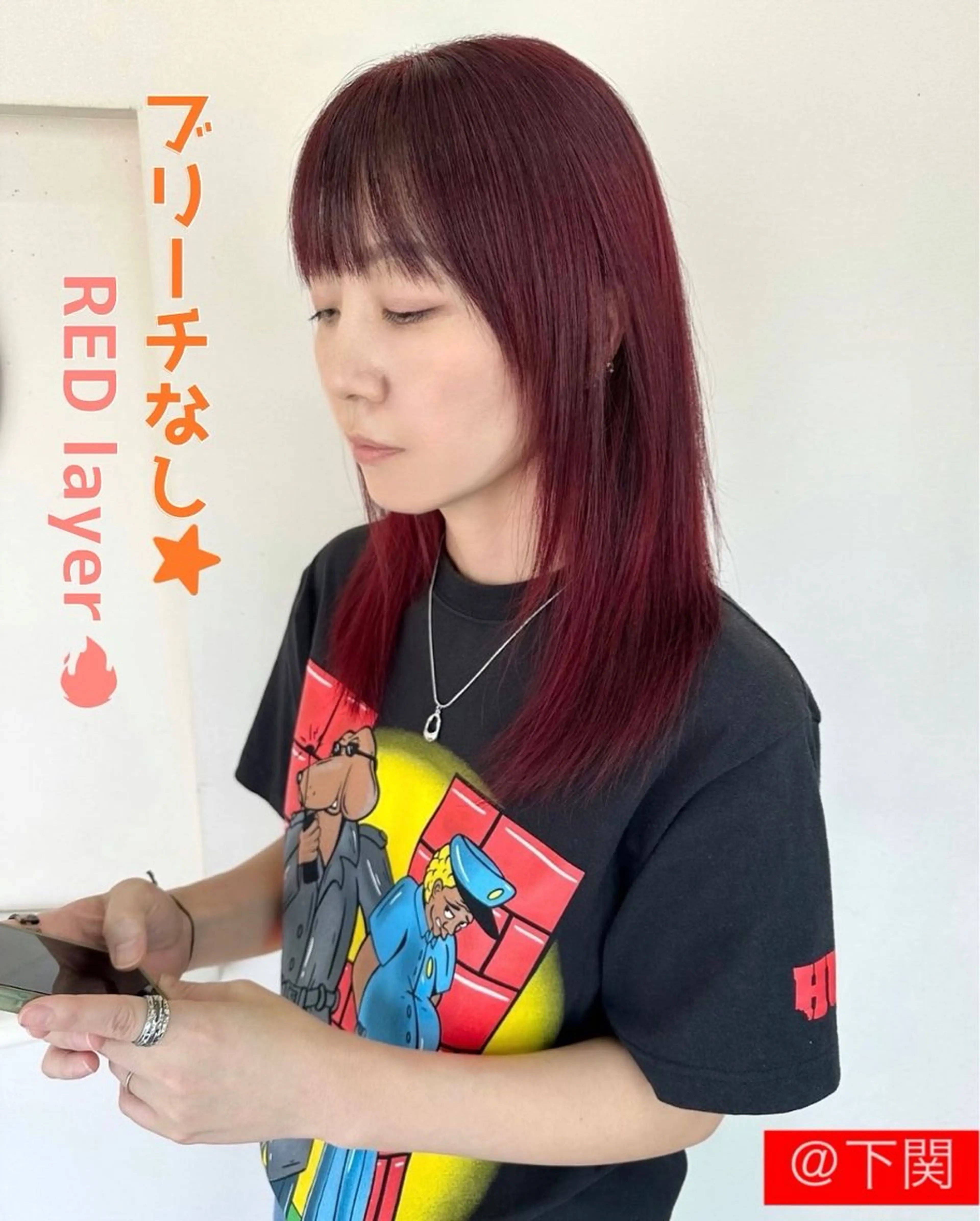 セミロング カラー ビューティー　クララ所属・🌈miu miu hair✂️💕のヘアスタイル