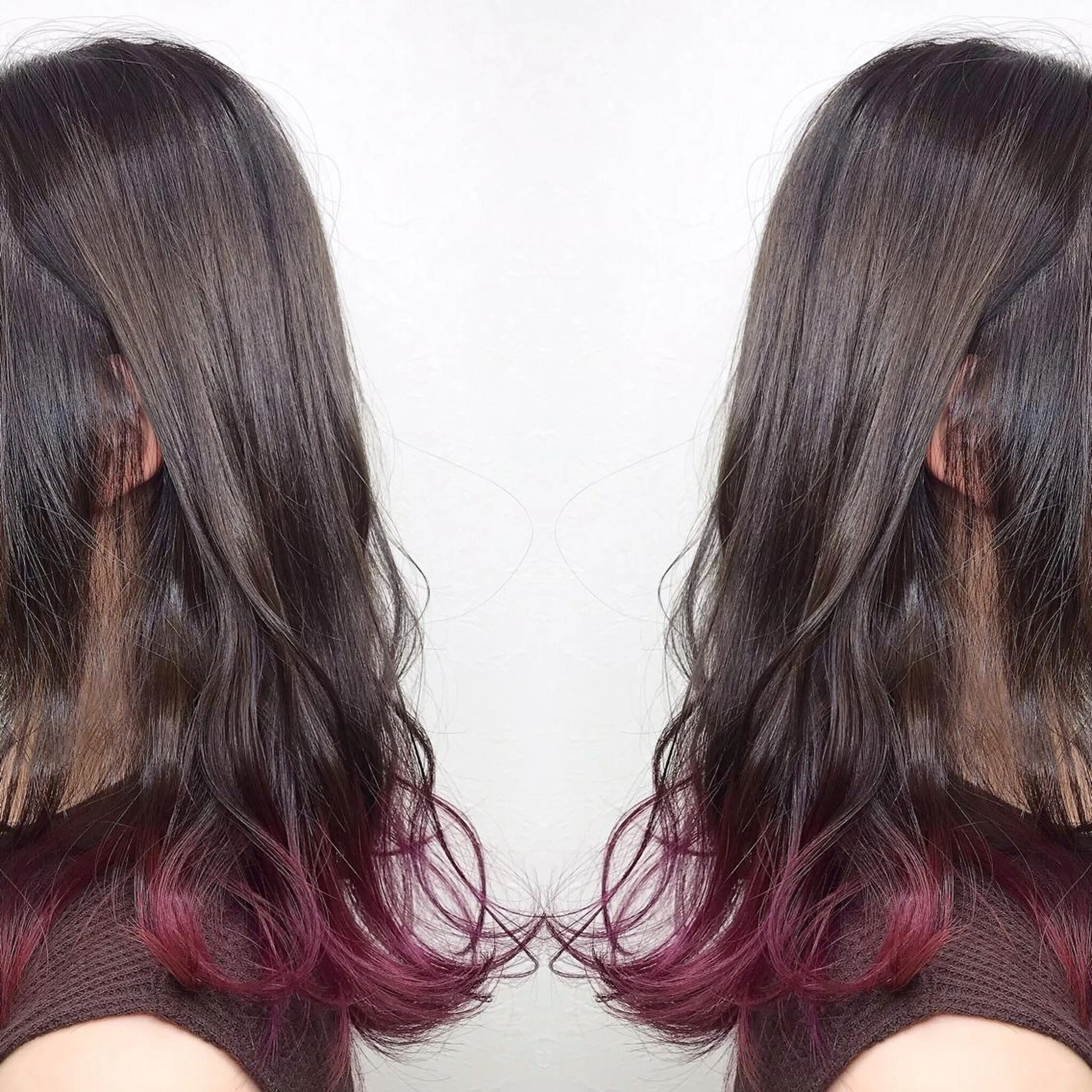 セミロング カラー バイオレットカラー ヘアカラー 柴田 祐輔のヘアスタイル