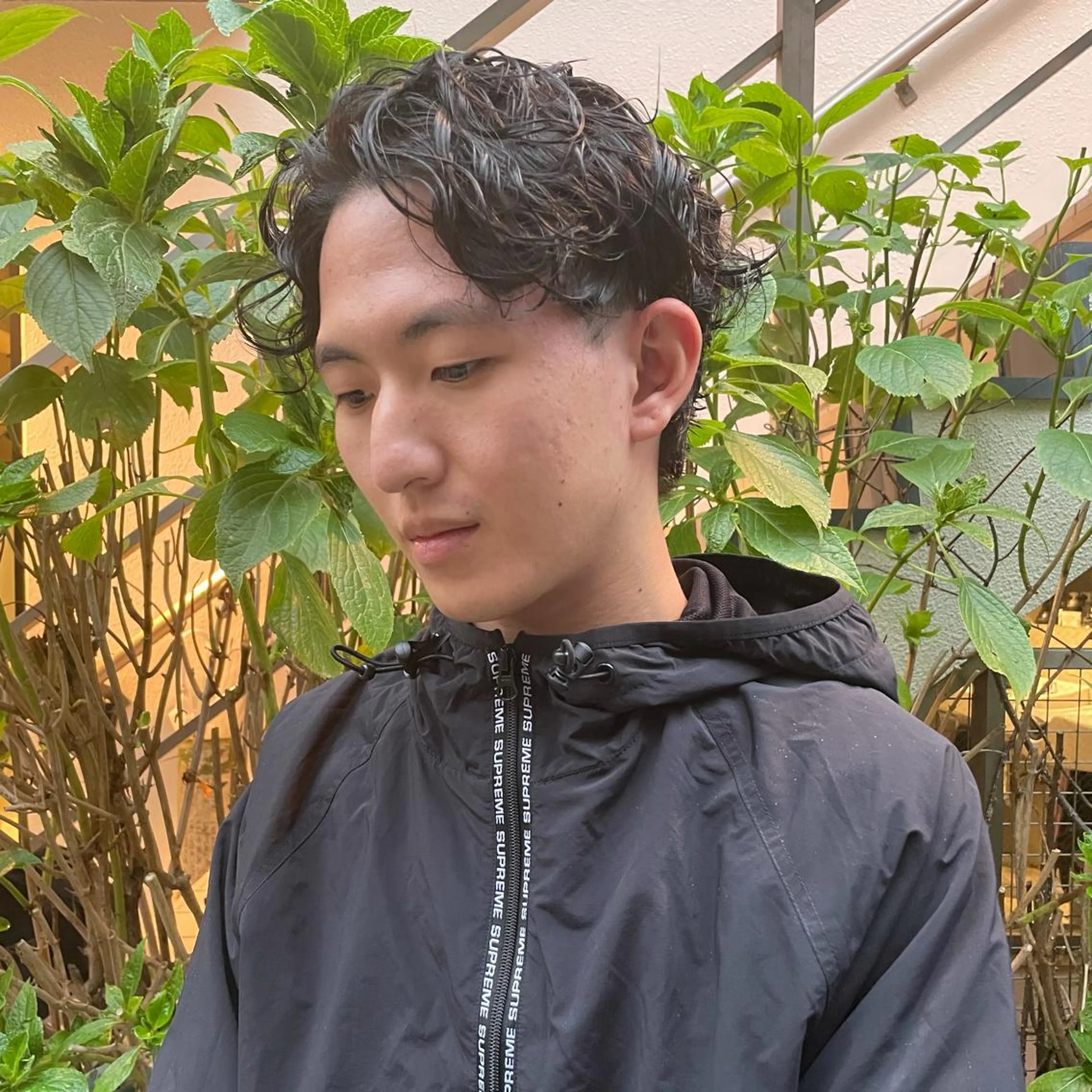 パーマ メンズ ショートボブ メンズブリーチ メンズデザインカット フェードカット メンズハイライト カット パーマ 🌈圧倒的デザイン パーマ　関和希のヘアスタイル