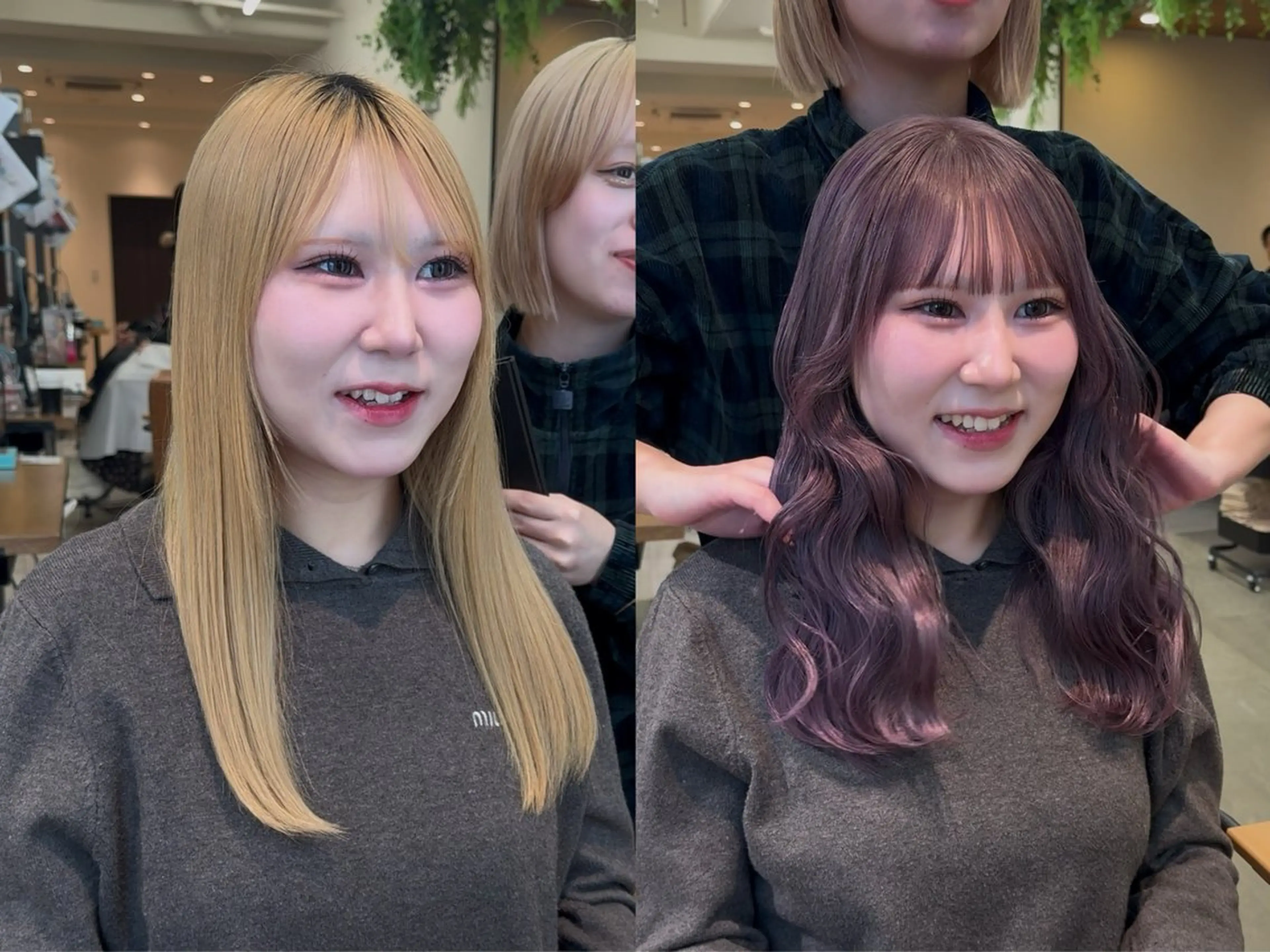 ロング 髪質改善 ヘアカラー トリートメント i.GINZA所属・ハイトーン/透明感 カラー/レイヤーのヘアスタイル