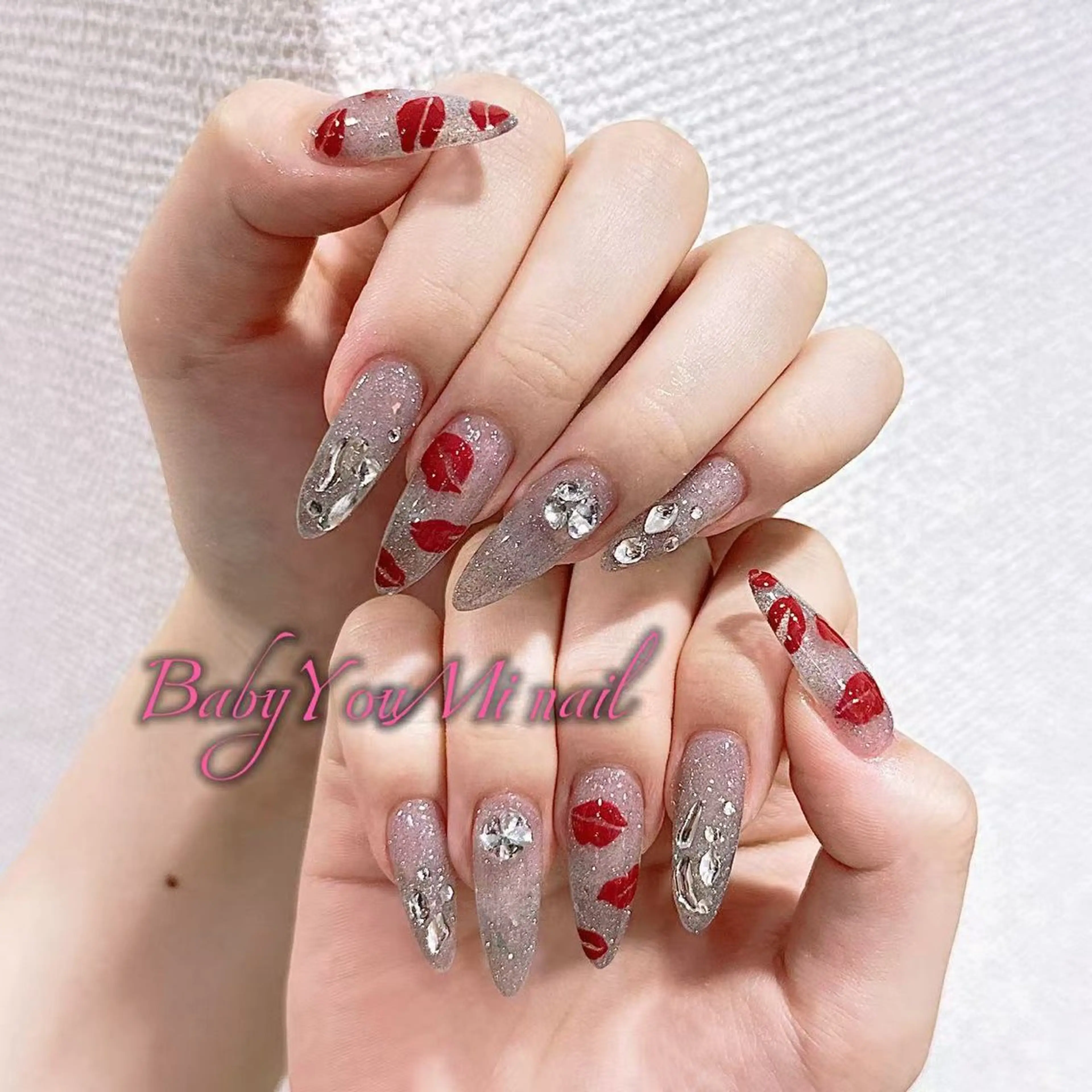 ネイル オーロラネイル フラワーネイル フットネイル フレンチネイル ジェルネイル ハンドネイル BabyYouMi ねねのネイルデザイン