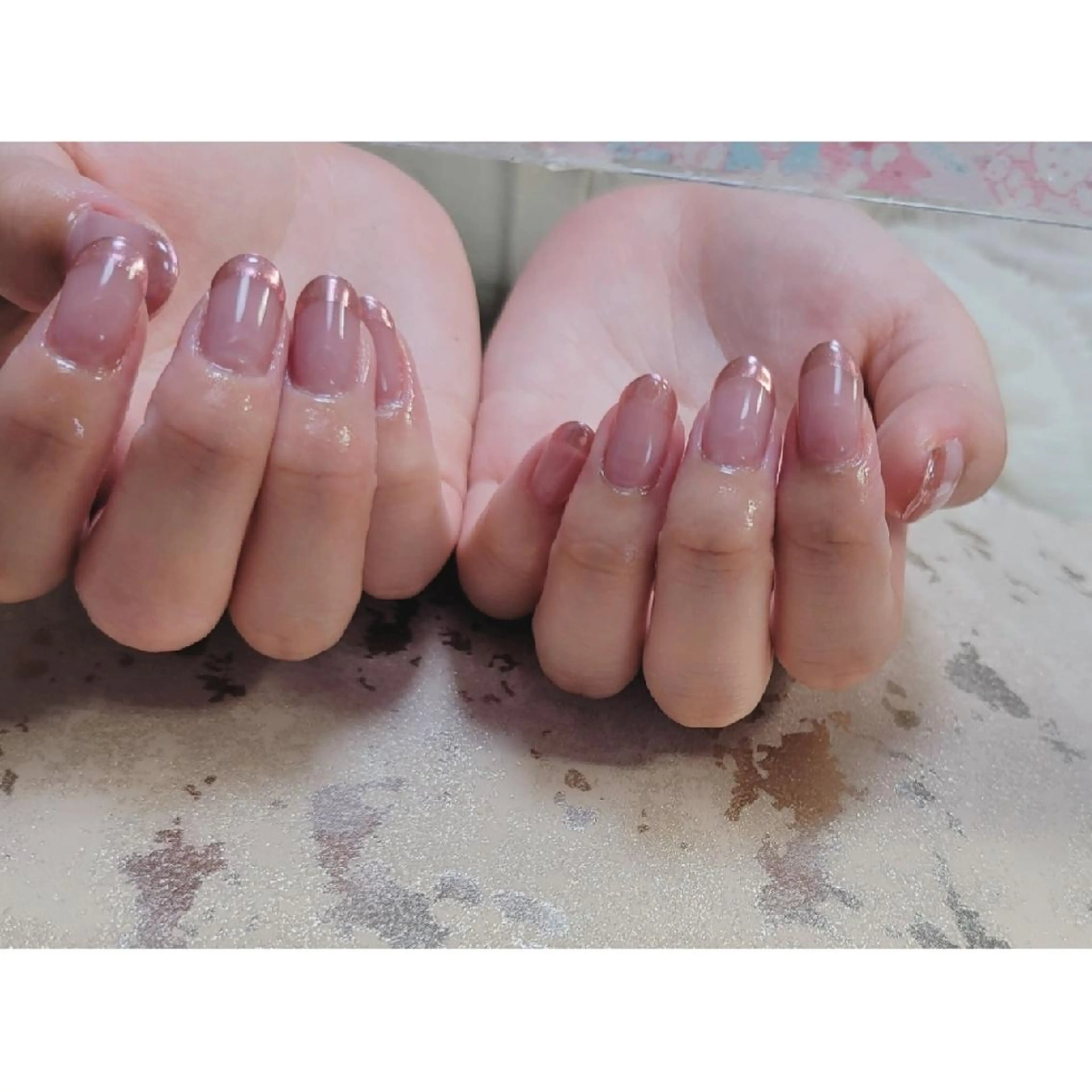 ネイル フレンチネイル ミラーネイル ハンドネイル ネイルサロンほっこり kanaのネイルデザイン