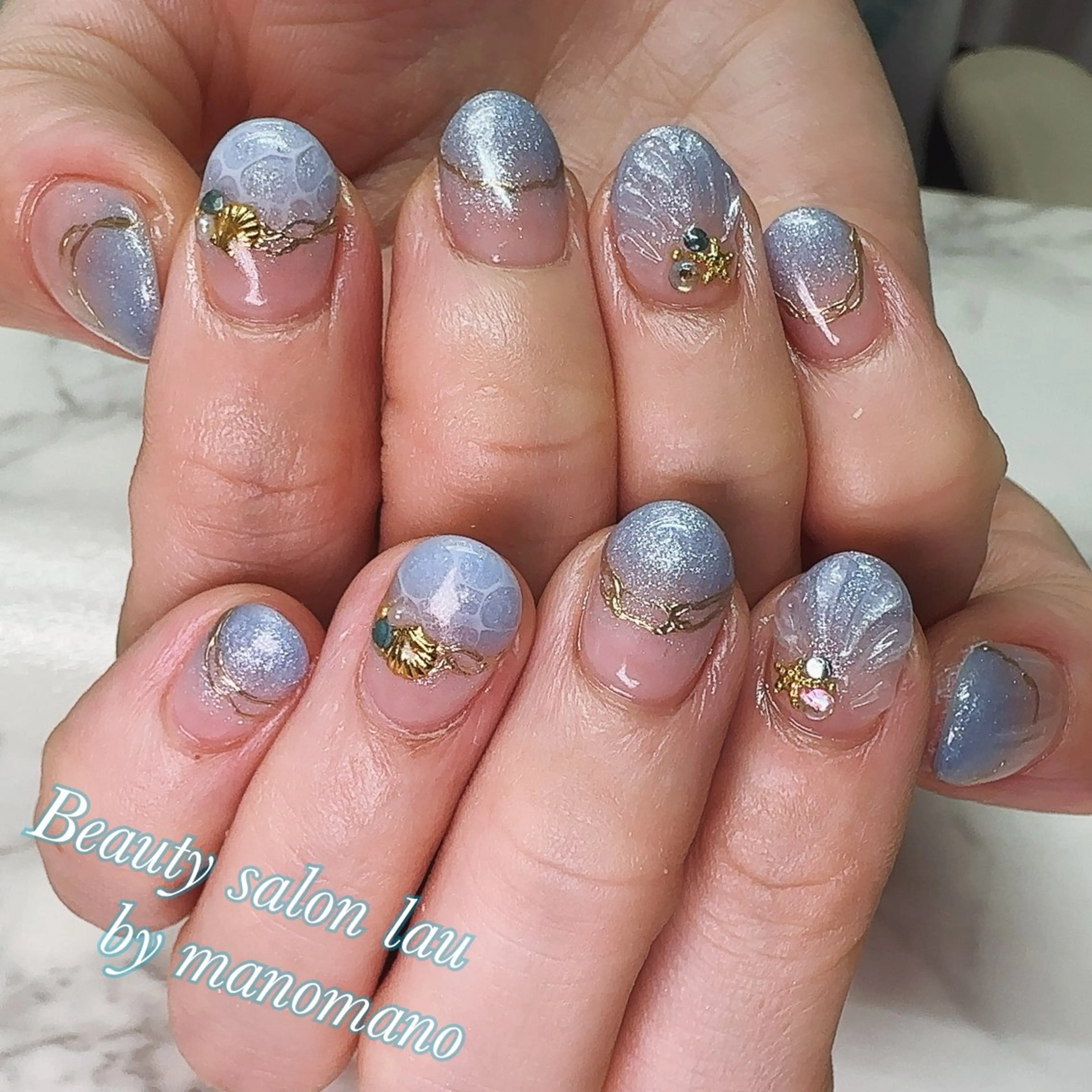 ネイル 夏ネイル ハンドネイル ラウバイマノマノ なかざとのネイルデザイン