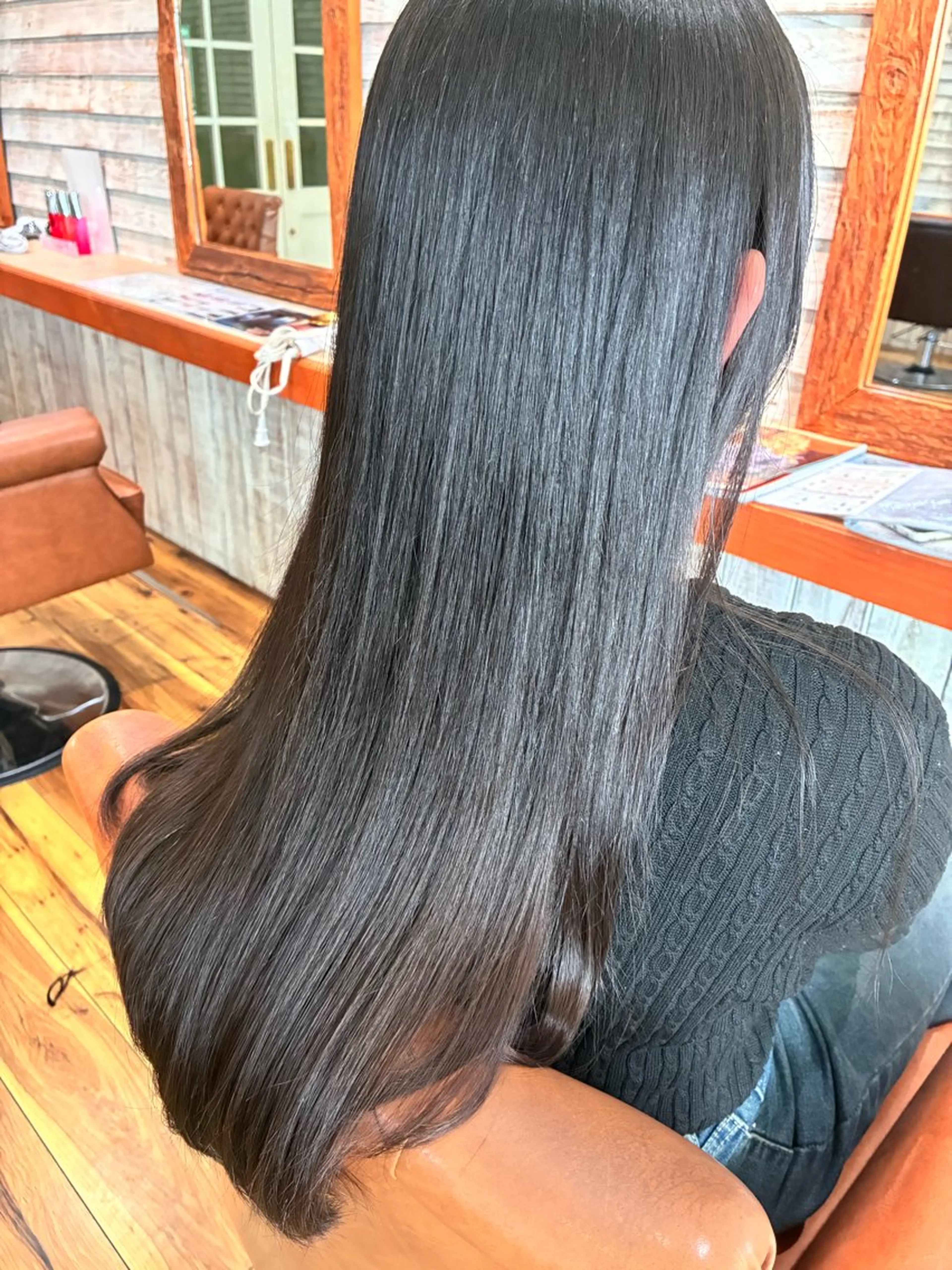 ロング 学生 縮毛矯正 縮毛矯正 秋田弥生 /髪質改善/艶カラーのヘアスタイル