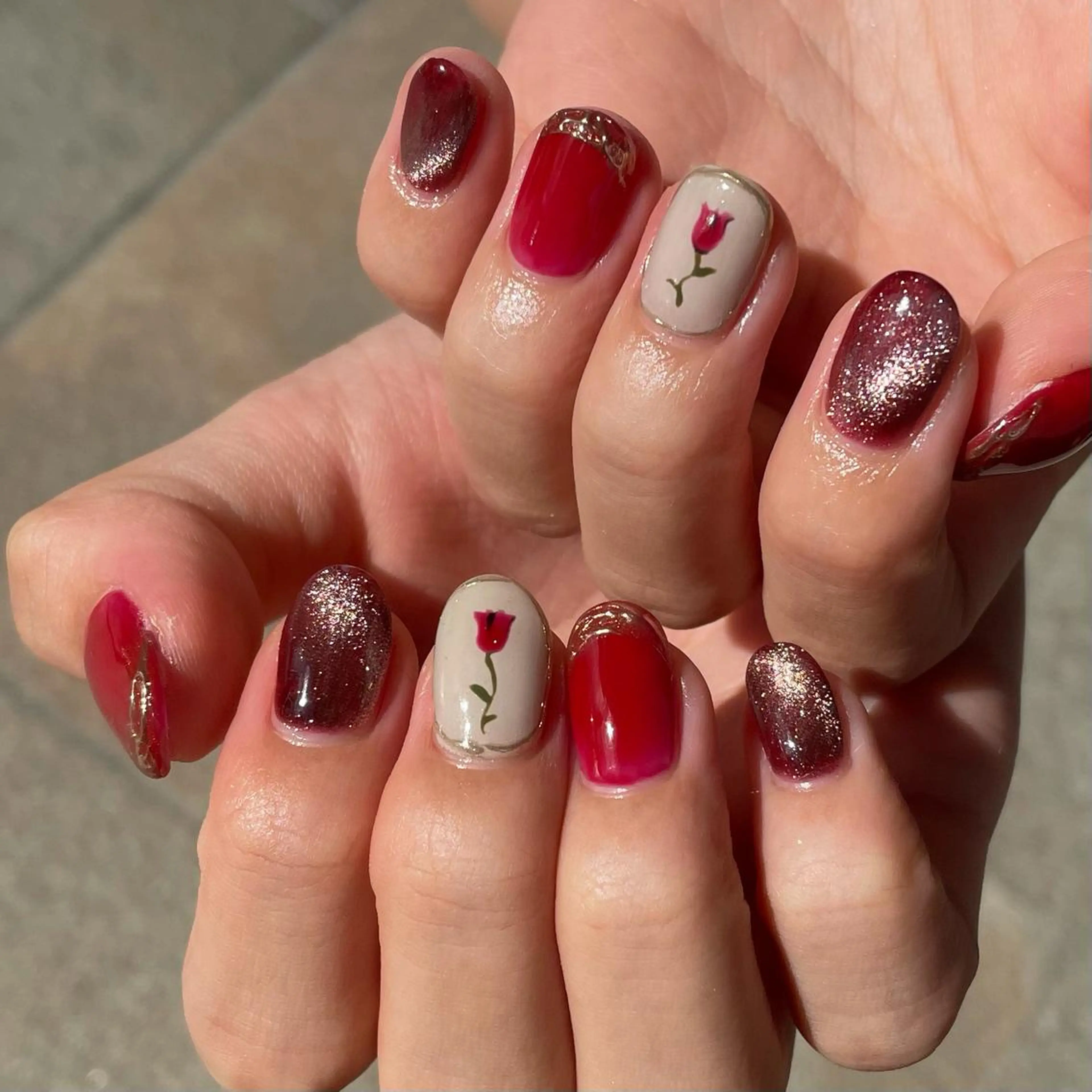 ネイル 持ち込み tete'o nail RIEのネイルデザイン