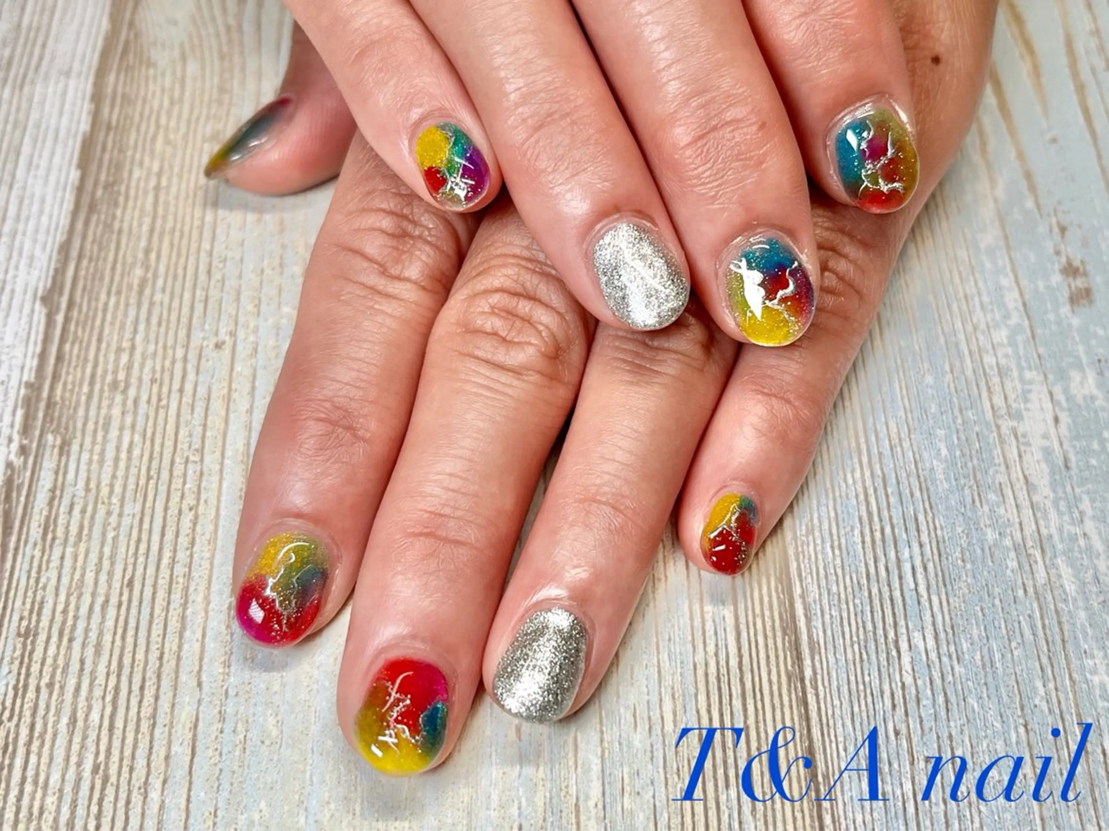 ネイル 長さ出し ジェルネイル ニュアンスネイル スカルプネイル ショートネイル ハンドネイル T&A nailのネイルデザイン