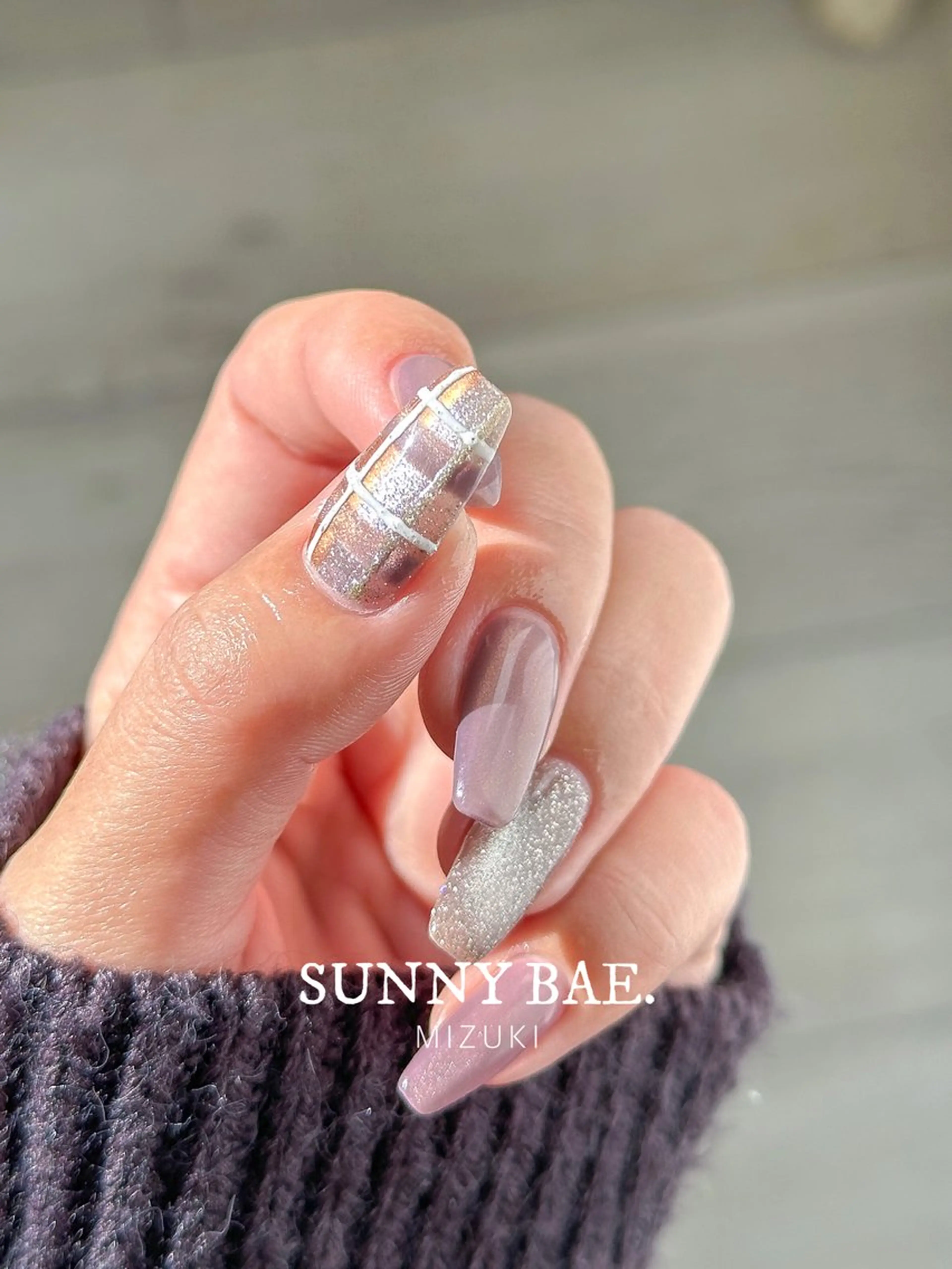 ネイル フラッシュネイル マグネットネイル 冬ネイル SUNNY BAE. 🌼MIZUKIのネイルデザイン