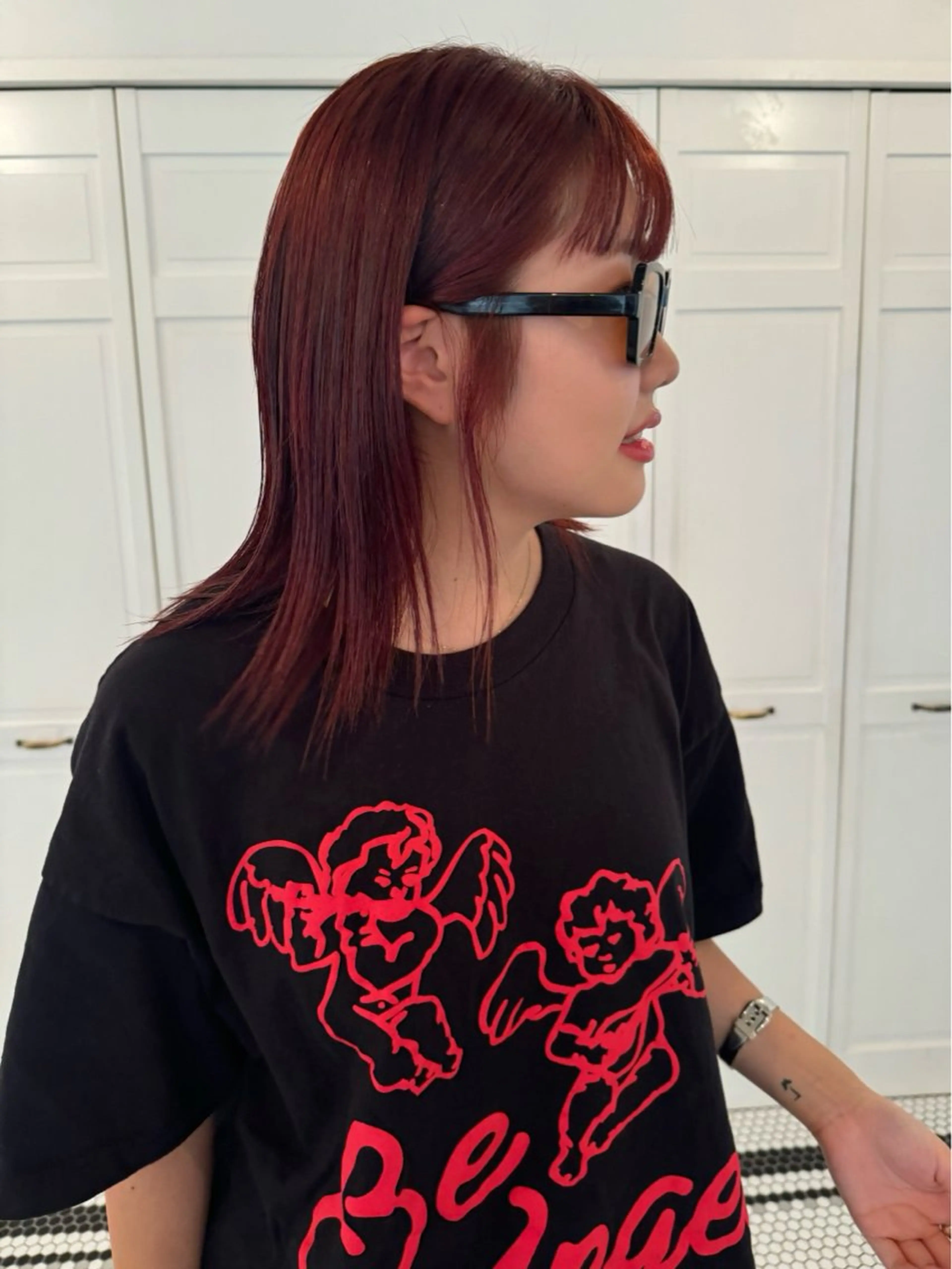 カラー ヘアカラー ブリーチカラー🎀 韓国風/寺門美優のヘアスタイル