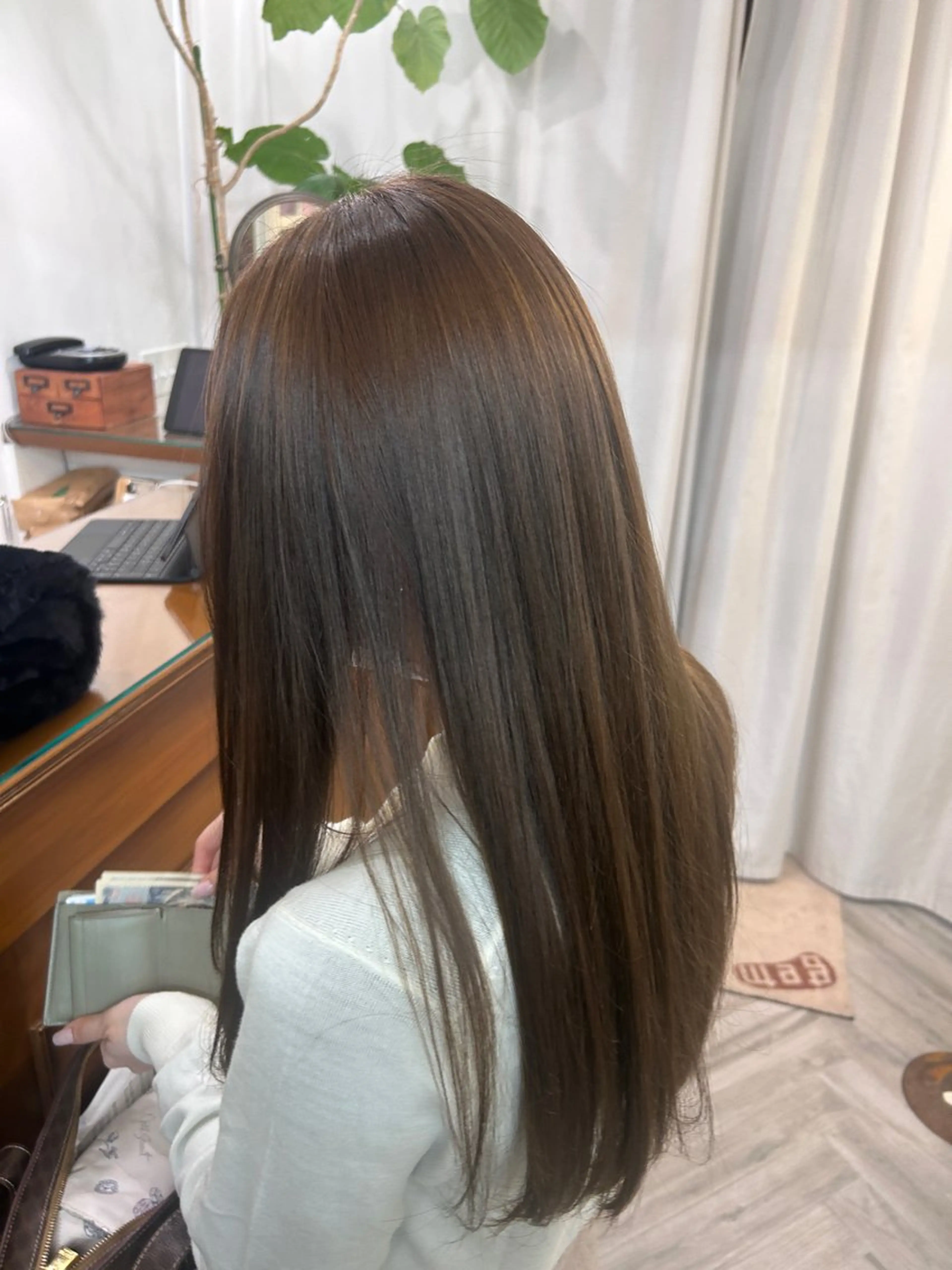 ロング 縮毛矯正 gemhair&makeup所属・Fuka／ ／原宿のヘアスタイル