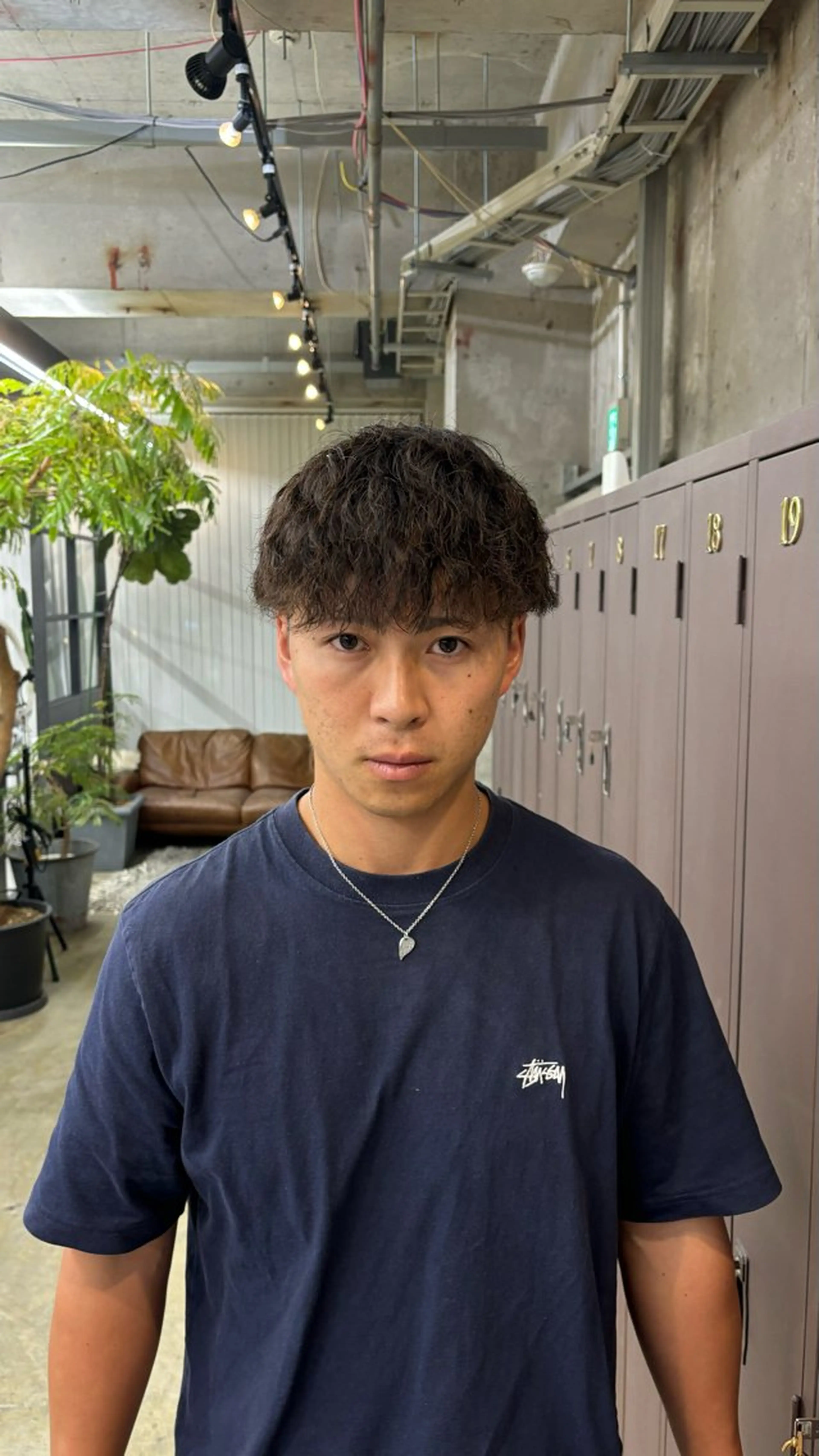 ショート パーマ 愛加メンズパーマ・ ボブ・ピンクカラーのヘアスタイル