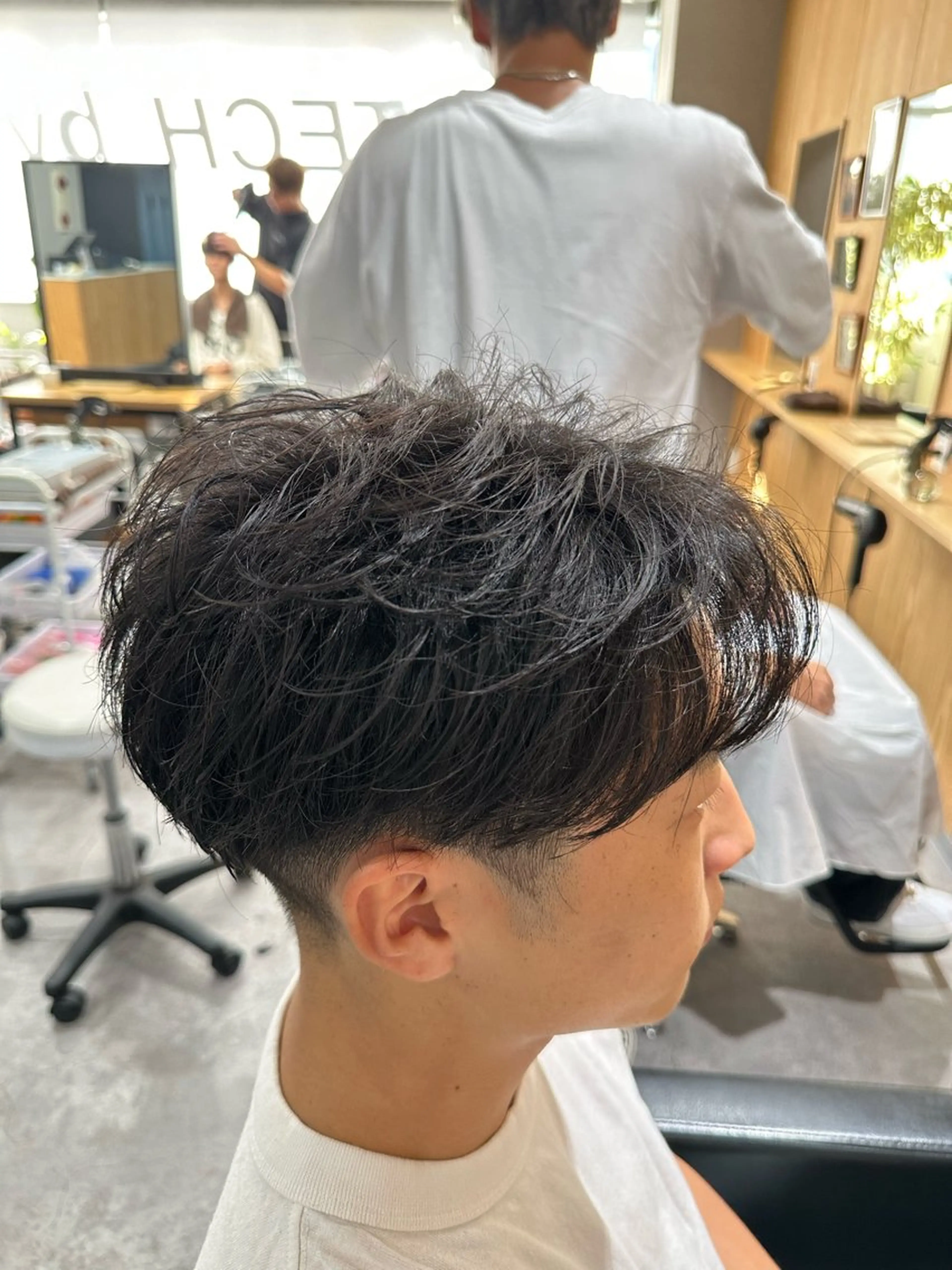 ミディアム パーマ ヘアアレンジ メンズ カット パーマ Gray by NYNYのヘアスタイル